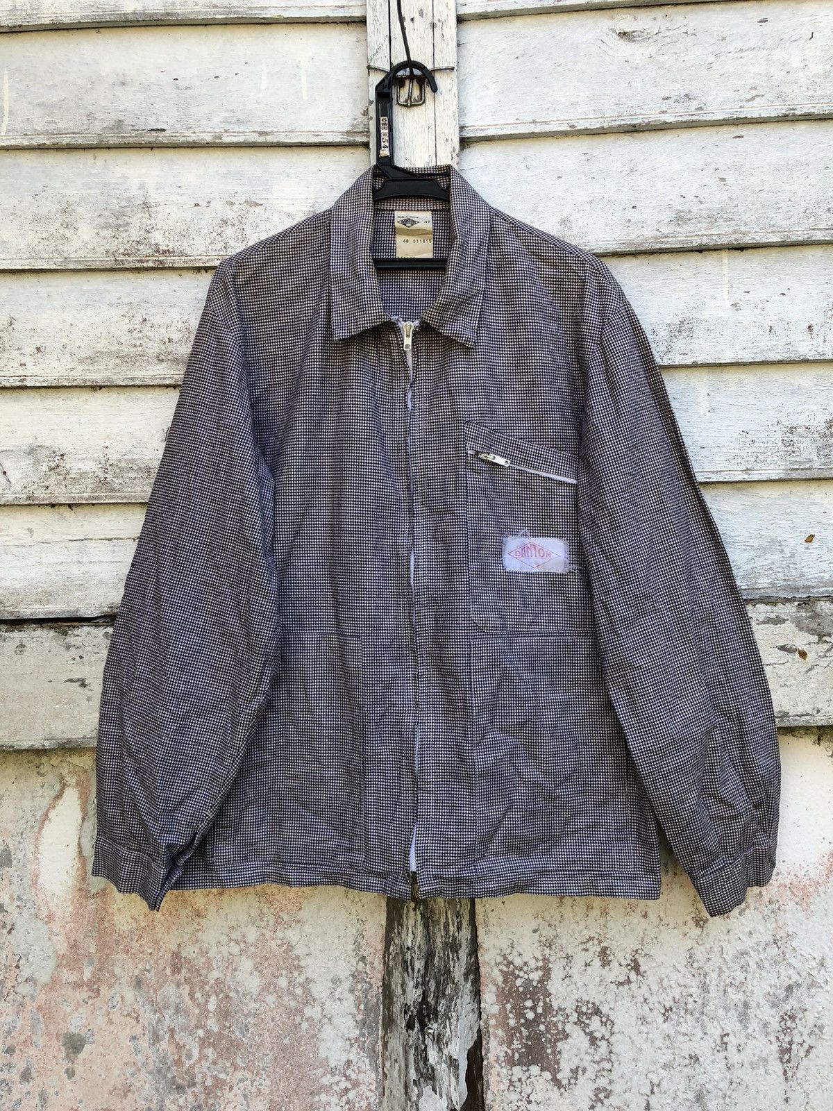 image of Danton Houndtooth Design Workers Jacket in Houndstooth, Men's (Size Medium)