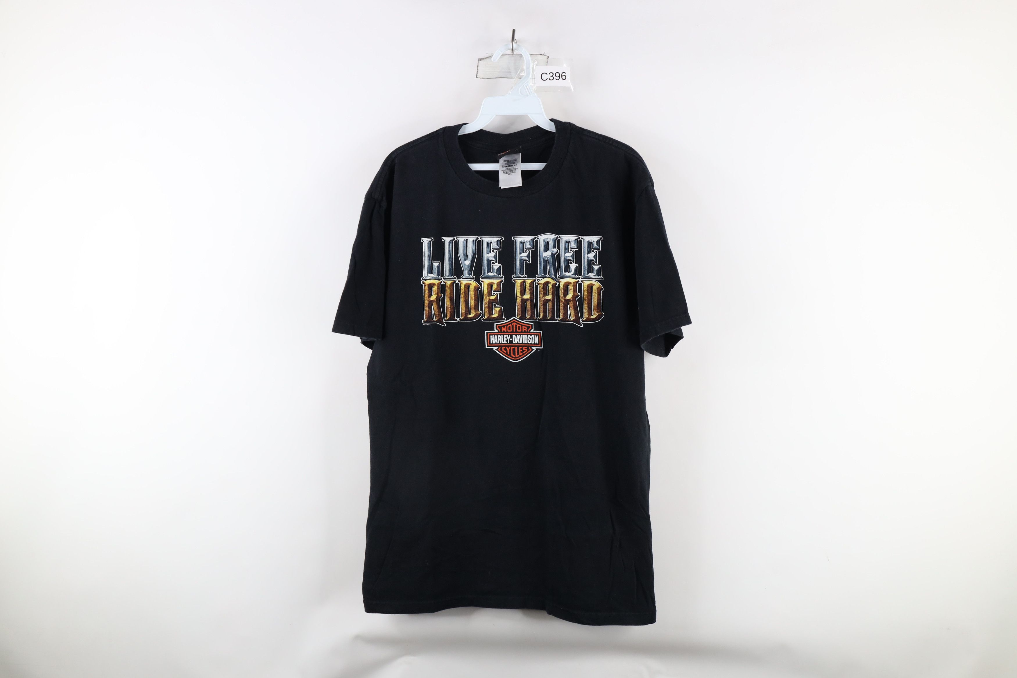 Harley Davidson × Vintage Vintage Y2K Harley Davidson Free Ride Hard Boston T-Shirt Size US L / EU 52-54 / 3 - 1 Thumbnail