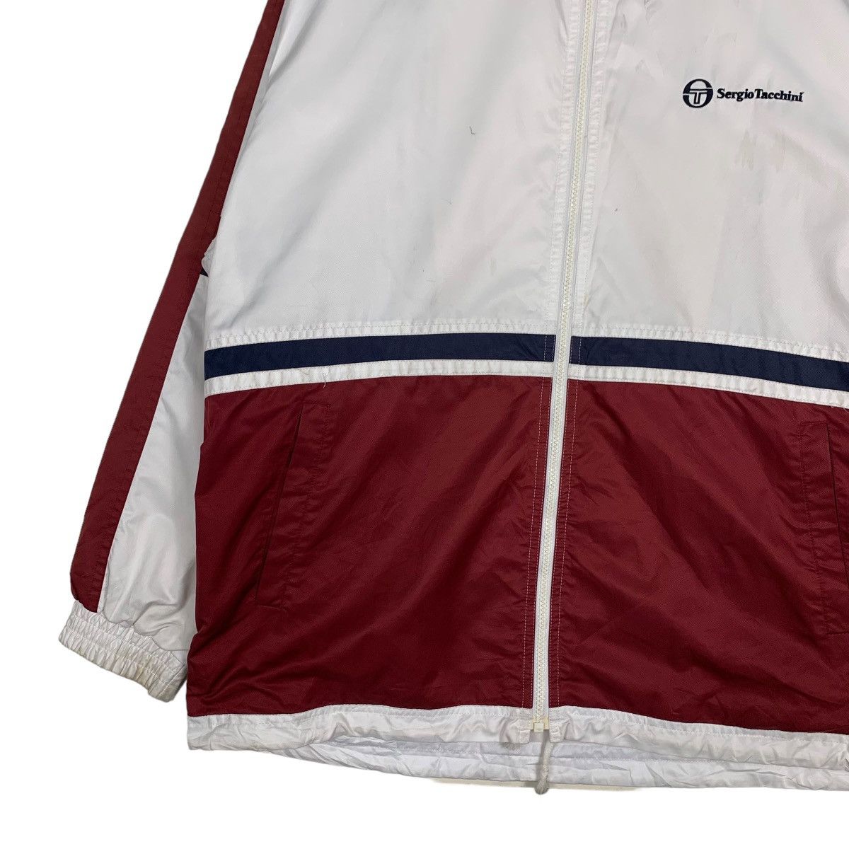 Sergio Tacchini SERGIO TACCHINI Red White Colorblock Light Jacket #1013-C45 Size US L / EU 52-54 / 3 - 3 Thumbnail