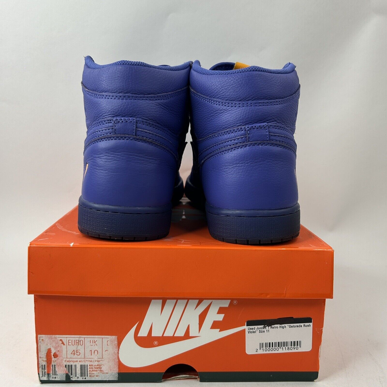 Nike Nike Air Jordan 1 Retro High OG Gatorade “Rush Violet” 2024 Size US 11 / EU 44 - 5 Thumbnail