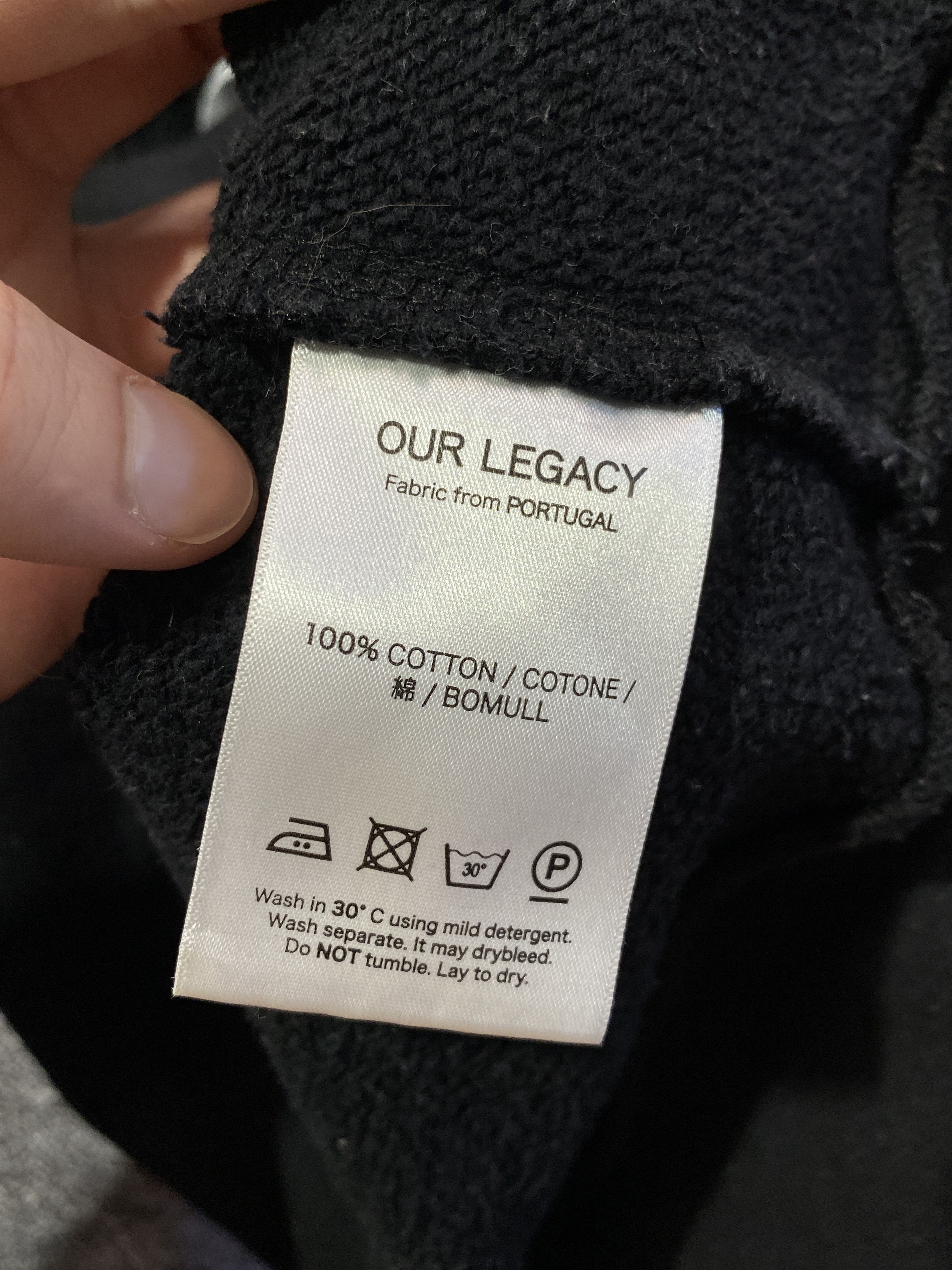Our Legacy Our Legacy ASSISTENZA Black Hoodie Size US XS / EU 42 / 0 - 6 Thumbnail