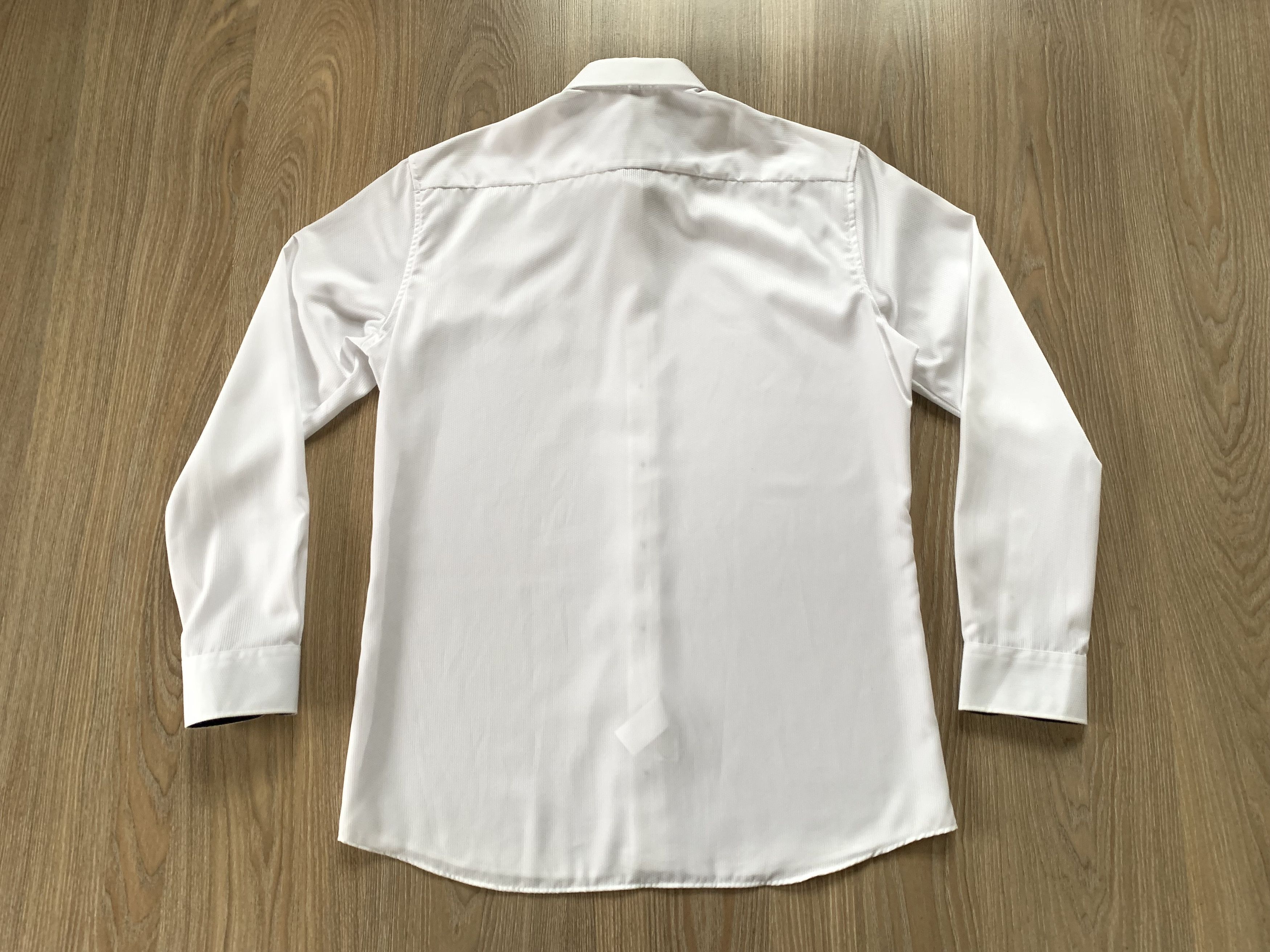 Designer Eterna Slim Fit White Long Sleeve Shirt Size US XL / EU 56 / 4 - 3 Thumbnail