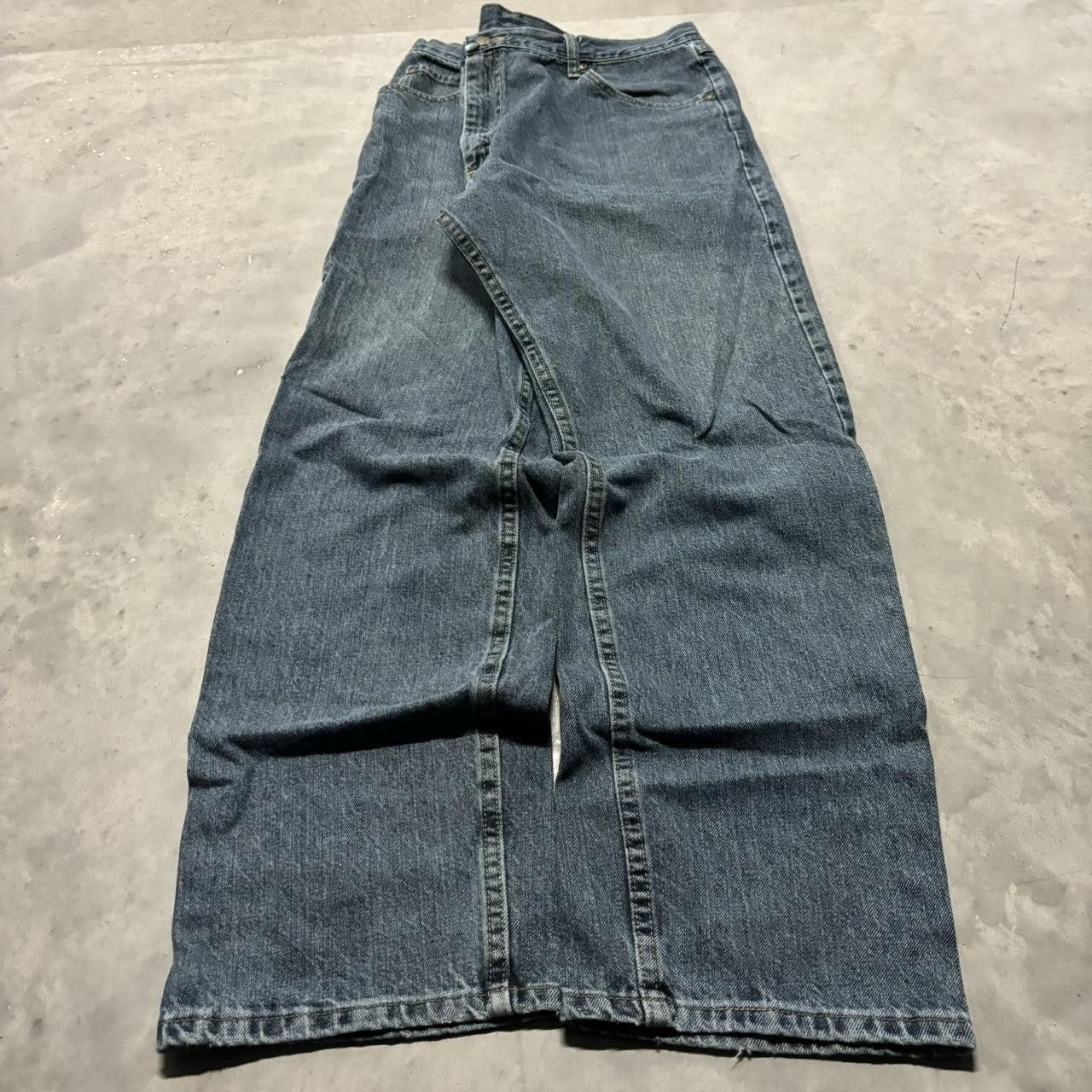 Japanese Brand × Vintage Crazy Vintage Y2K/2000s Grunge Dark Wash Essential Denim Jeans! Size US 38 / EU 54 - 3 Thumbnail