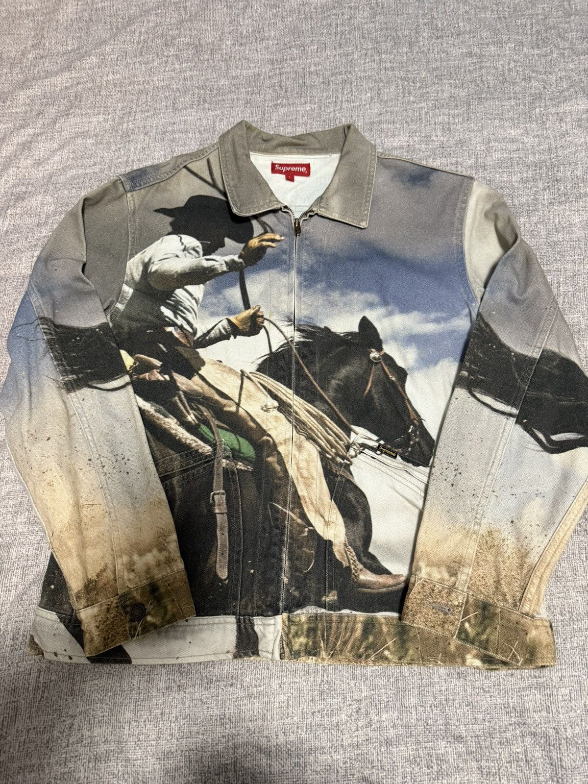 Supreme cowboy denim work jacket シュプリーム Supreme Is Love Denim Work Jacket (FW19) - $228