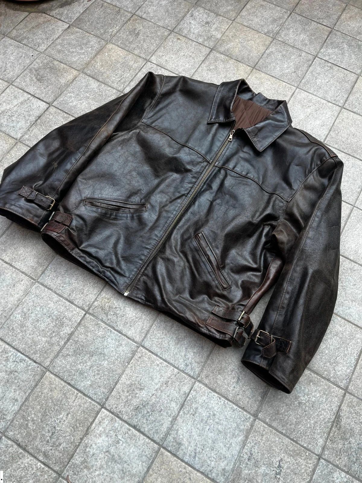 Other Super Rare Real leather double Buckle Jacket Size US L / EU 52-54 / 3 - 1 Thumbnail