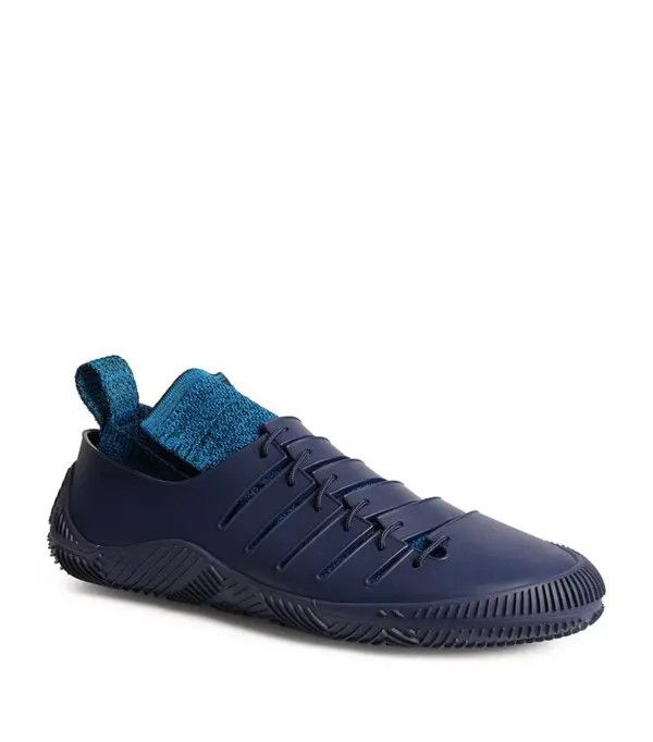 Bottega Veneta o1y0725 Rubber Low-Top Sneakers in Midnight Blue Size US 4 / IT 34 - 2 Thumbnail