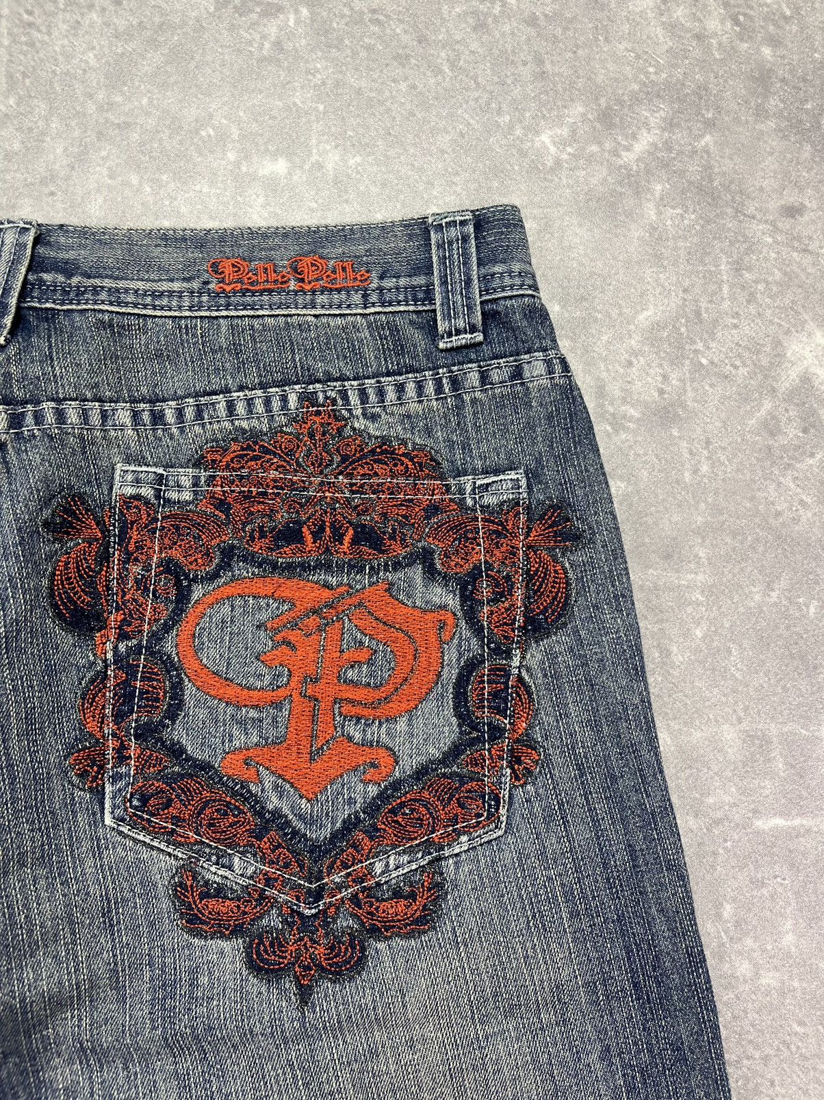 Pelle Pelle Pelle Pelle Y2K Embroidered Baggy Denim Shorts Jorts 34 36 Size US 34 / EU 50 - 9 Thumbnail