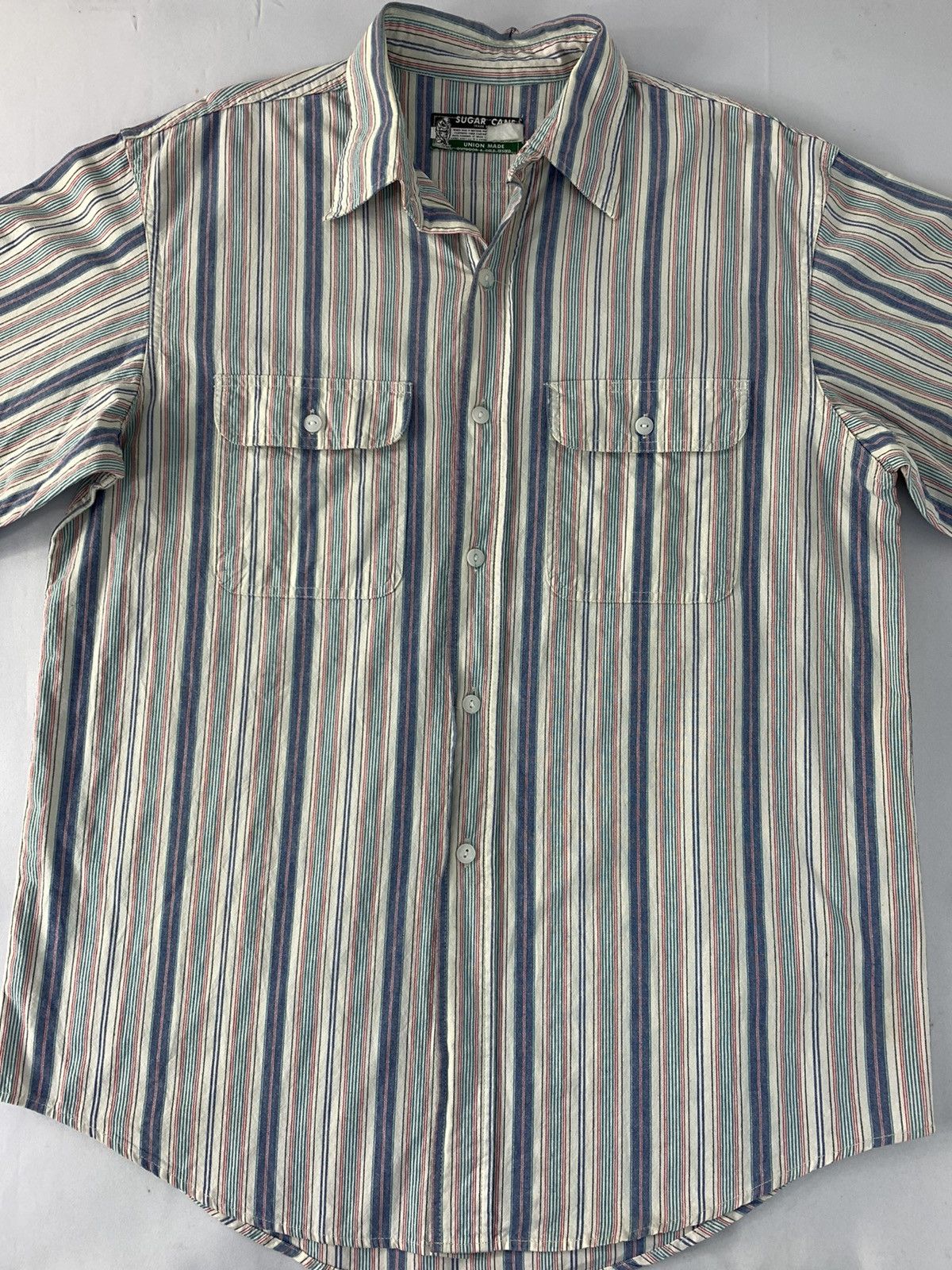 Sugar Cane 80s 90s Sugar Cane Toyo Enterprise Union Made Striped Size US L / EU 52-54 / 3 - 2 Thumbnail