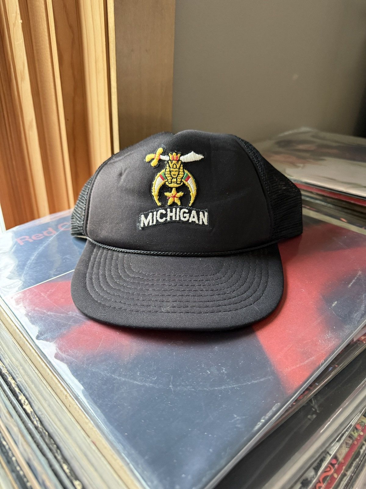Vintage Vintage 80s Shriner Masonic Michigan Snapback Trucker Hat Size ONE SIZE - 1 Thumbnail