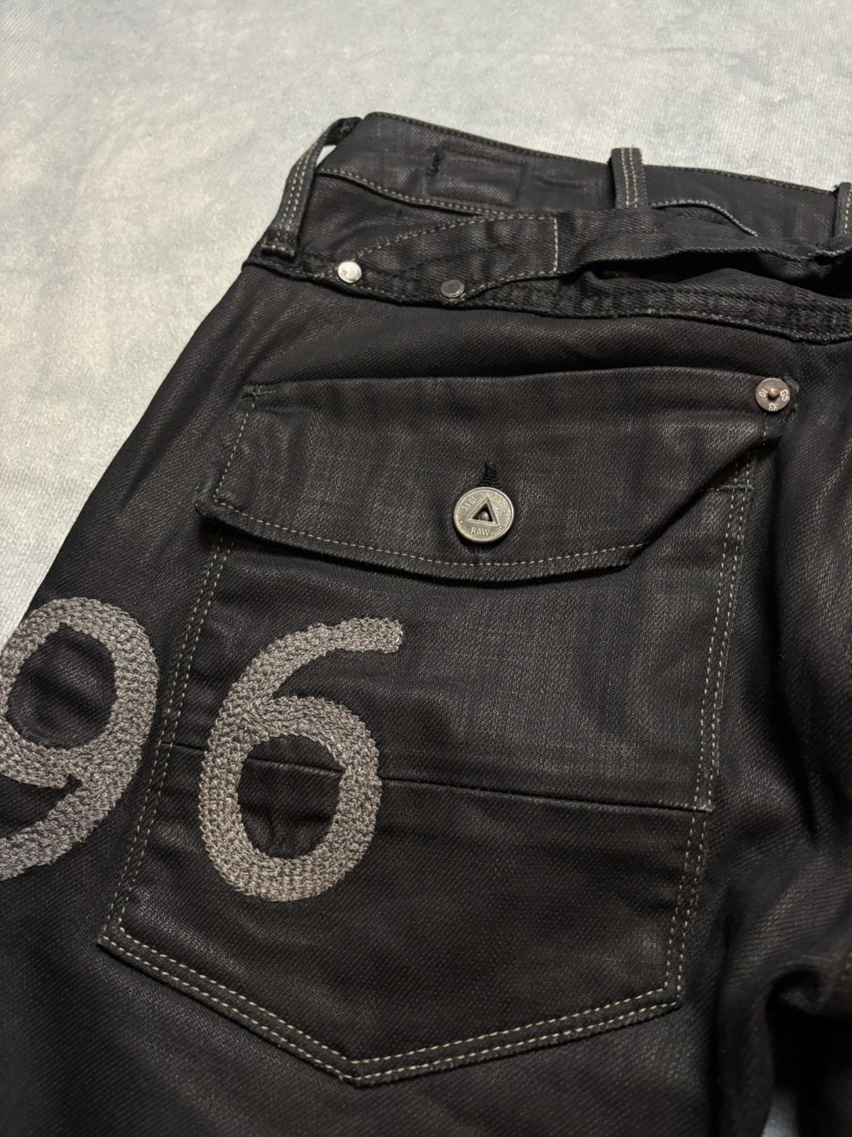 Designer × G-Star × Vintage G-Star RAW Slim Fit Jeans W26 L34 – Black Utility Pocket Size 26" / US 2 / IT 38 - 9 Thumbnail