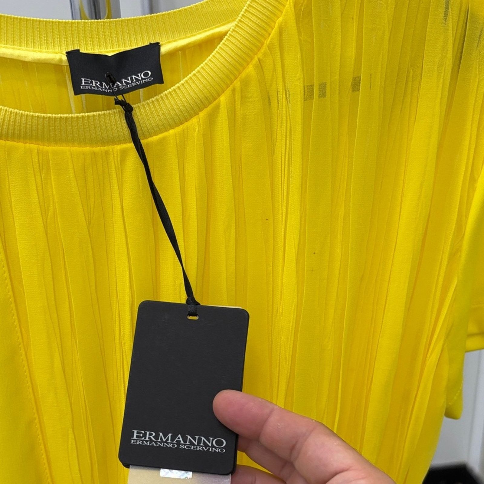 Ermanno Scervino Ermanno Scervino Yellow Short Sleeve Women's Maxi Dress S Size S / US 4 / IT 40 - 3 Thumbnail