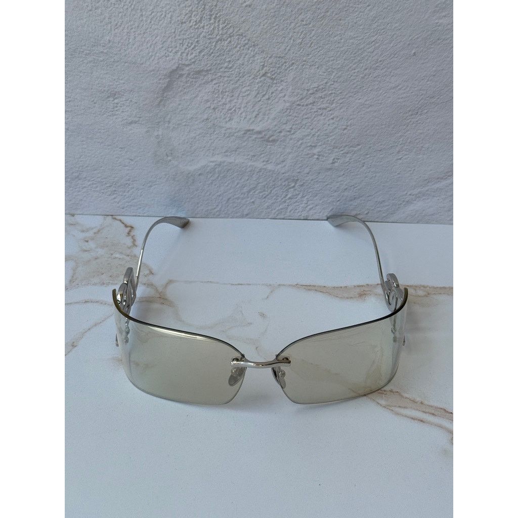 Dolce & Gabbana NEW Dolce Gabbana DG2319 Champagne Mirror Shield Sunglasses Size ONE SIZE - 4 Thumbnail