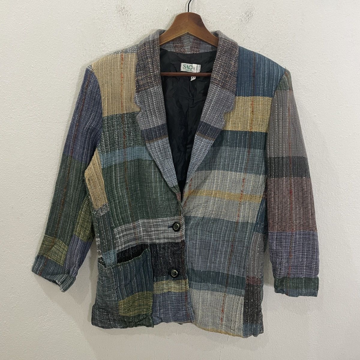 Japanese Brand Vintage Saori Patchwork Motive Coat Jacket Size US M / EU 48-50 / 2 - 1 Thumbnail