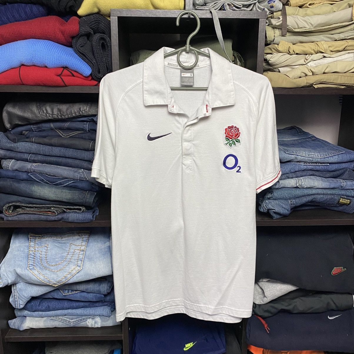 Nike Vintage Nike England Rugby O2 sport 2000’s polo size S Size US S / EU 44-46 / 1 - 1 Thumbnail