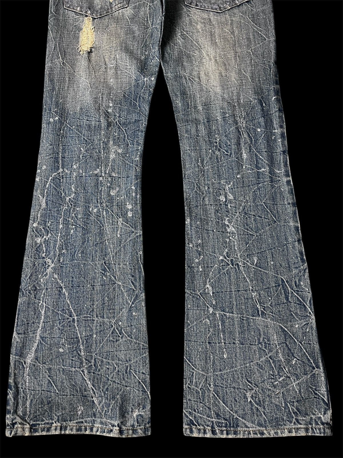 Japanese Brand Midas Distressed Super Flare Jeans Size US 30 / EU 46 - 3 Thumbnail