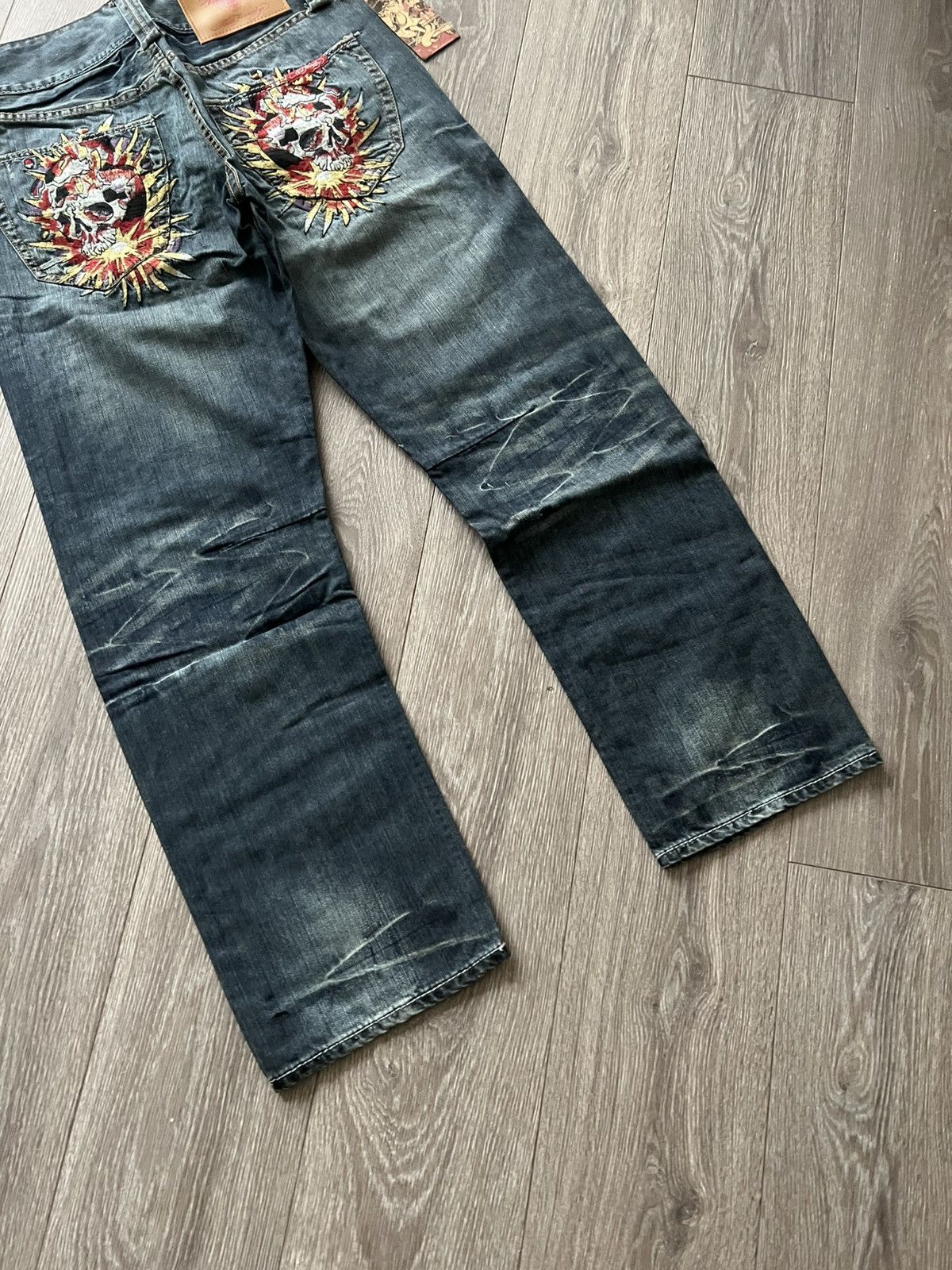 Ed Hardy Vintage Ed Hardy Jeans by Christian Audigier Denim Pants Y2K Size US 34 / EU 50 - 7 Thumbnail