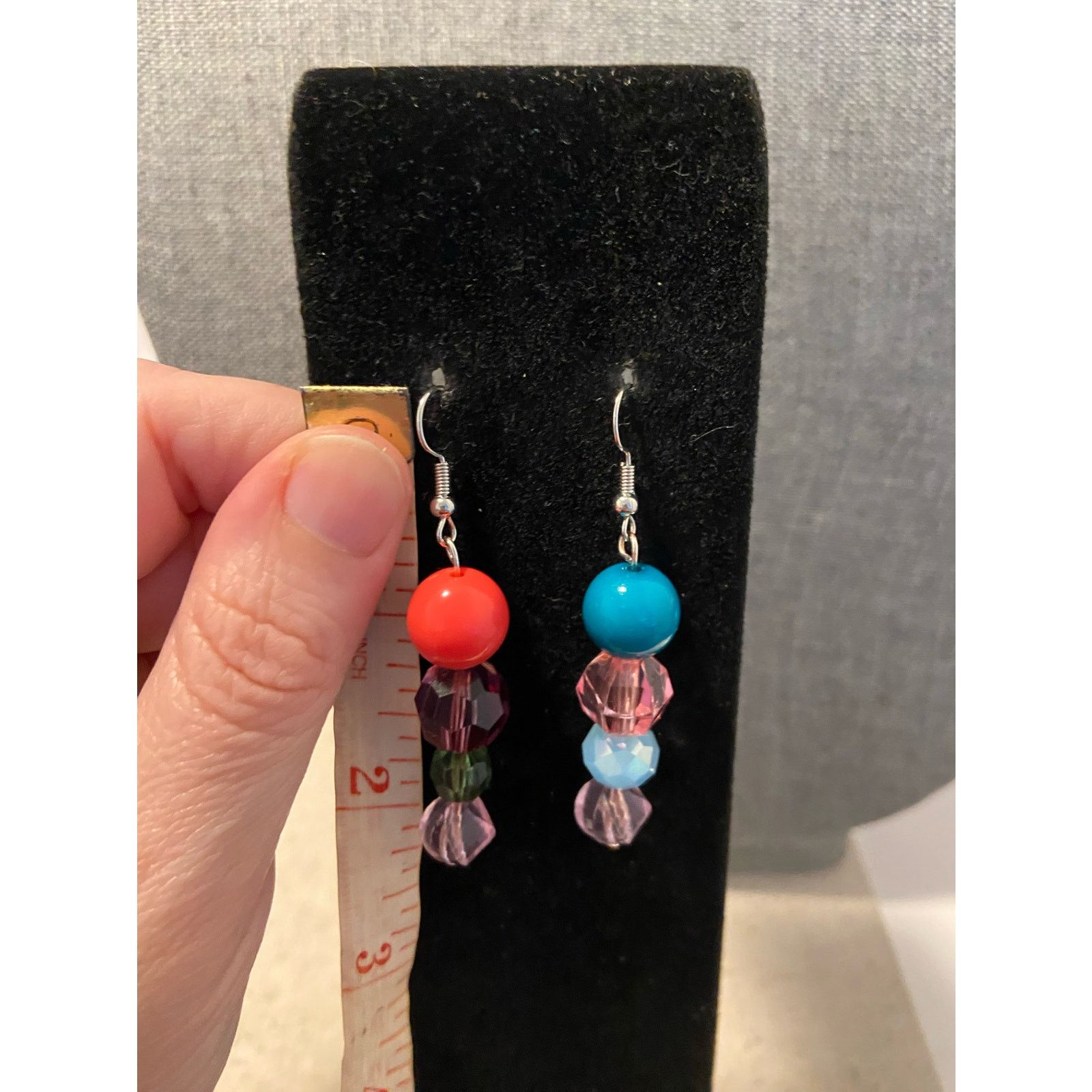 Handmade Colorful bead earrings Size ONE SIZE - 3 Thumbnail