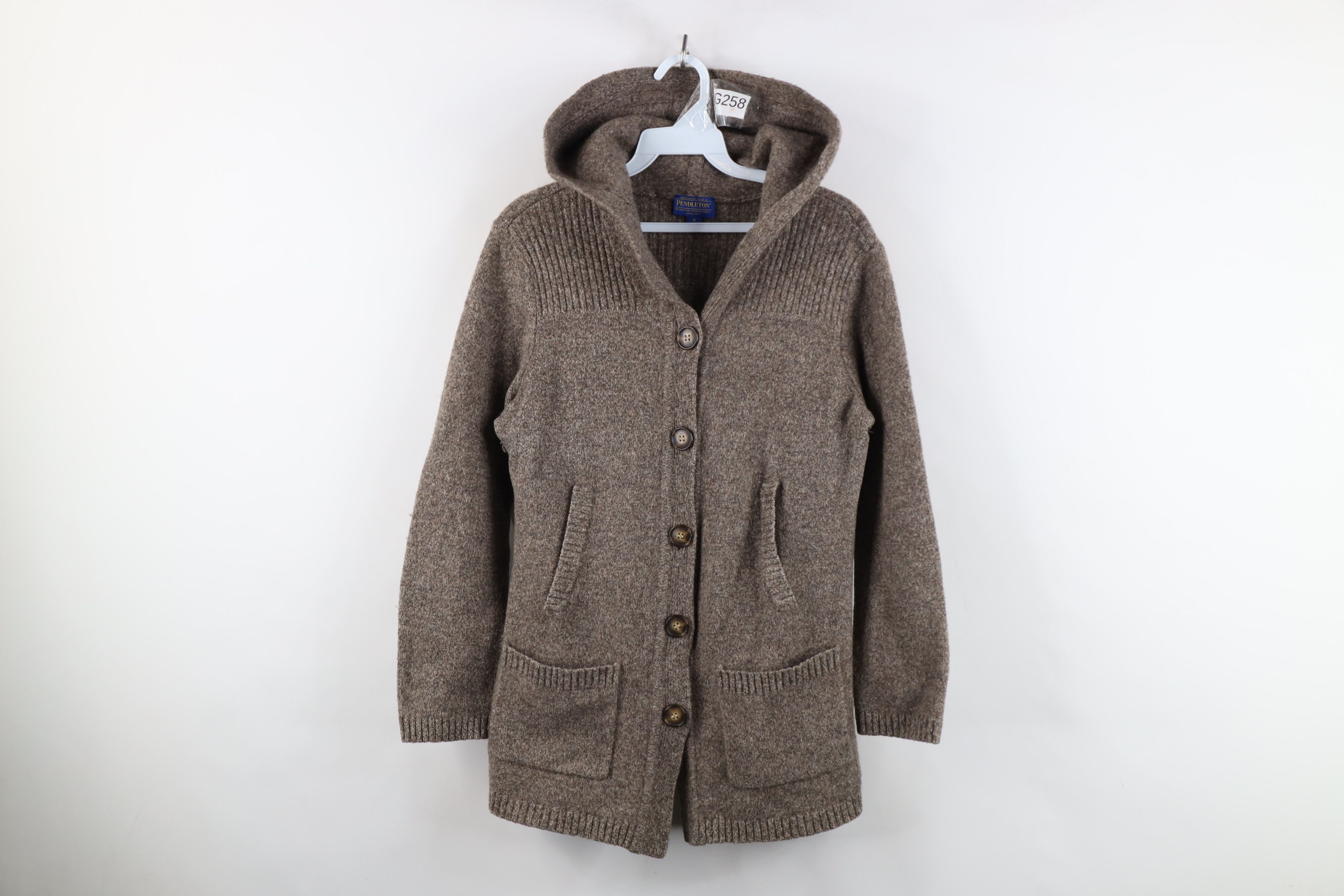 Pendleton Vintage Pendleton Blend Knit Hooded Cardigan Sweater Size M / US 6-8 / IT 42-44 - 1 Thumbnail