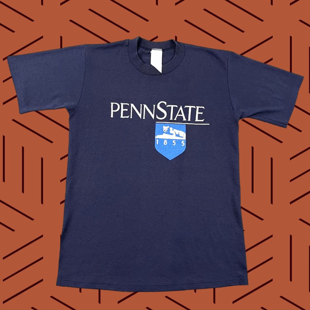 Jerzees VINTAGE Penn State Shirt Mens M 18 x 26 Blue Natty Lions Graphic 90s Jerzees Cotton Blend University College Sports Mens Size US M / EU 48-50 / 2 - 1 Thumbnail