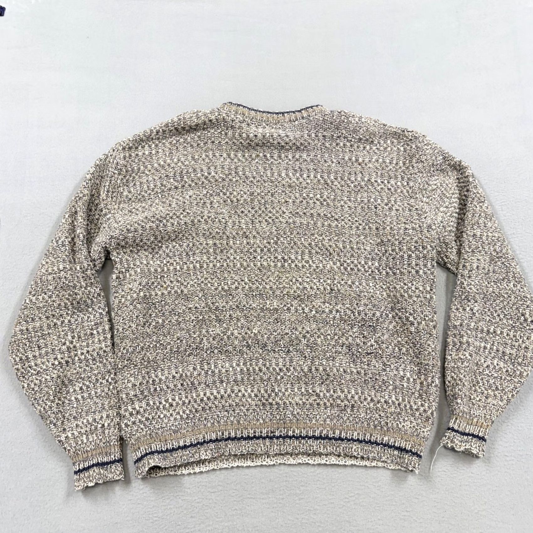 Vintage Vintage St. Johns Bay Sweater Mens L Gray Waffle-Knit Duck Patch USA 90s Size US L / EU 52-54 / 3 - 5 Thumbnail