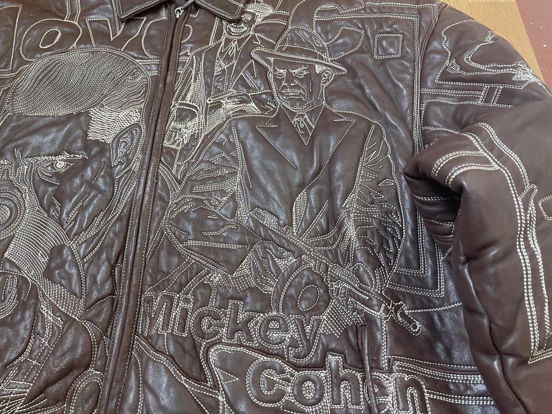 Pelle Pelle Pelle Pelle leather jacket, mafia gangster Marc Buchanan 3XL Size US XXL / EU 58 / 5 - 5 Thumbnail