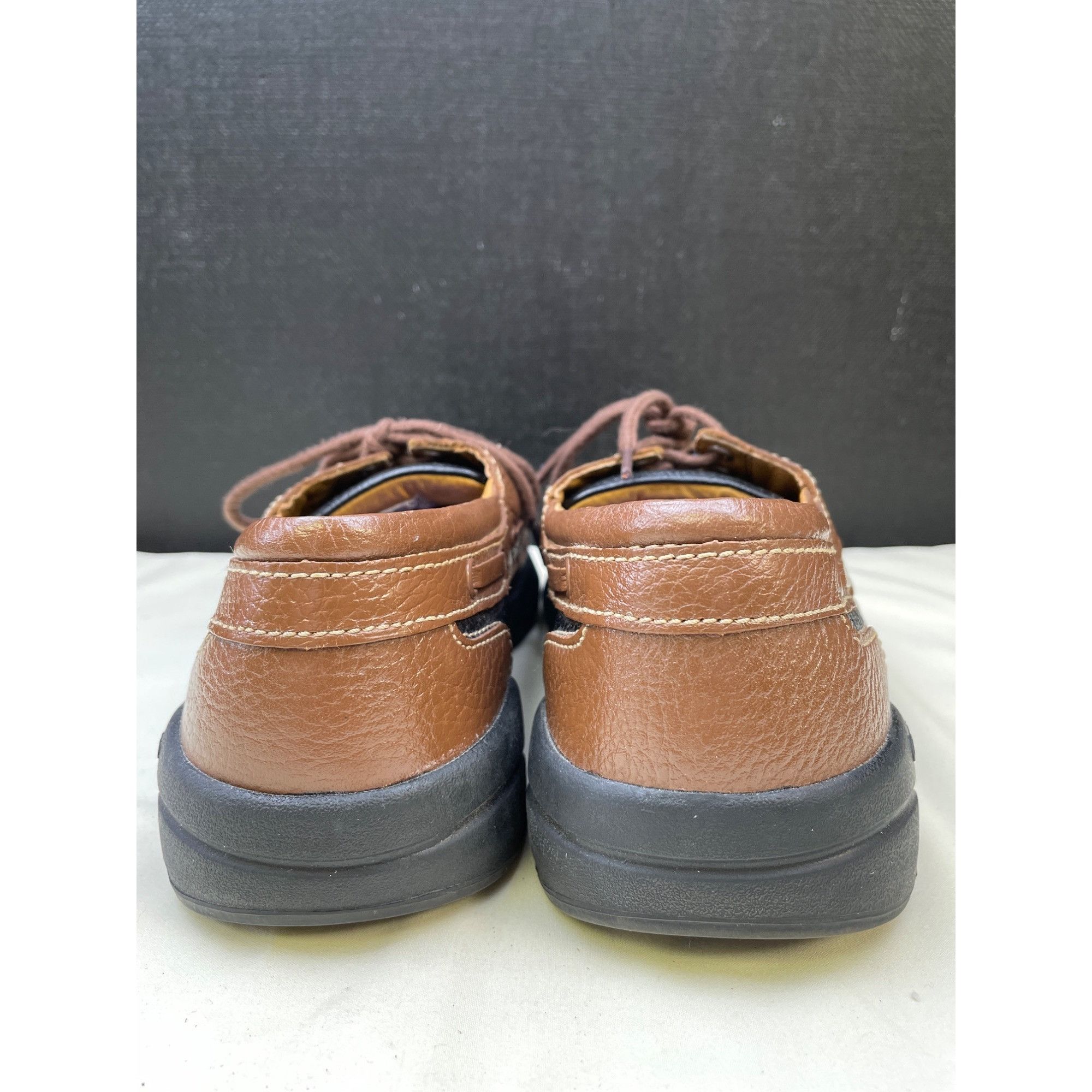 Other Dr Comfort Men's Black / Brown Leather Boat Shoes/ Loafers S Size US 11 / EU 44 - 5 Thumbnail