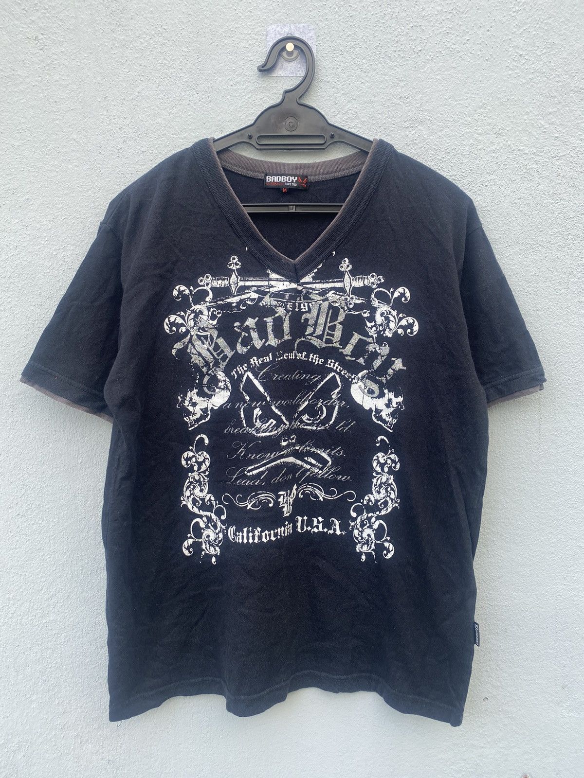 14th Addiction × JNCO × Vintage Vintage y2k Bad Boy Tribal Double Layer Poem Tees Size US M / EU 48-50 / 2 - 1 Thumbnail