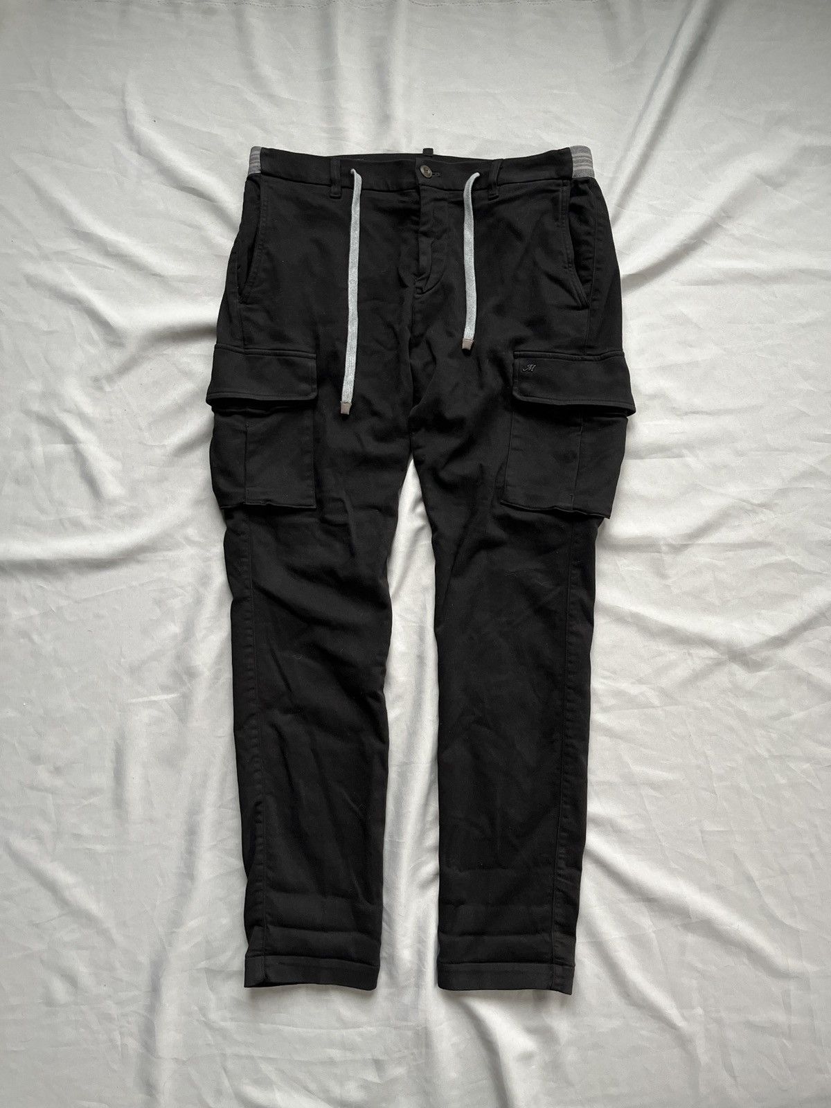 Mason's Mason's Chile Golf Cotton Jersey Carrot Cargo Black Pants Size US 34 / EU 50 - 1 Thumbnail