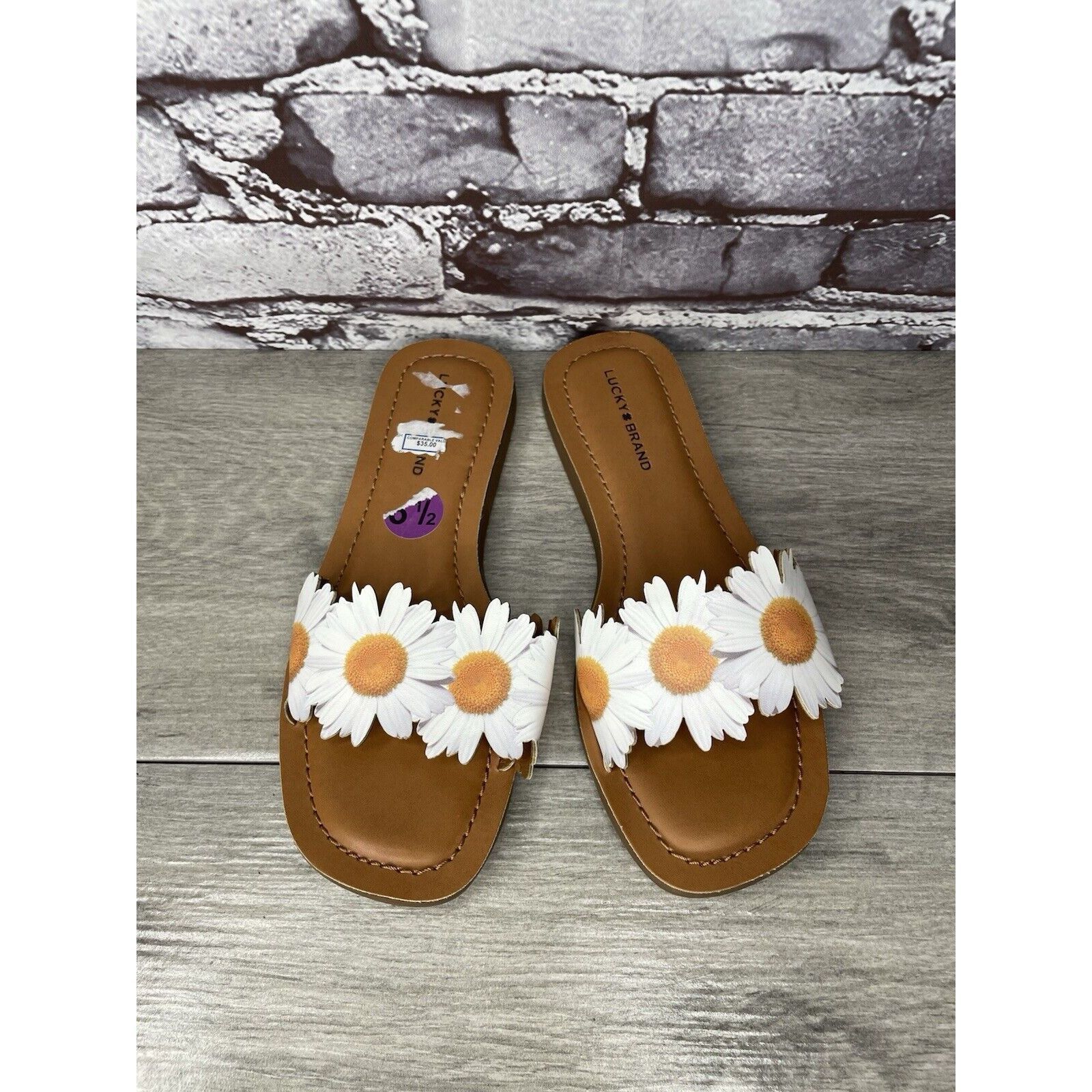 Lucky Brand Lucky Brand Floral Daisy Quiet Luxury Beach Slides Sandals W Size US 6.5 / IT 36.5 - 4 Thumbnail