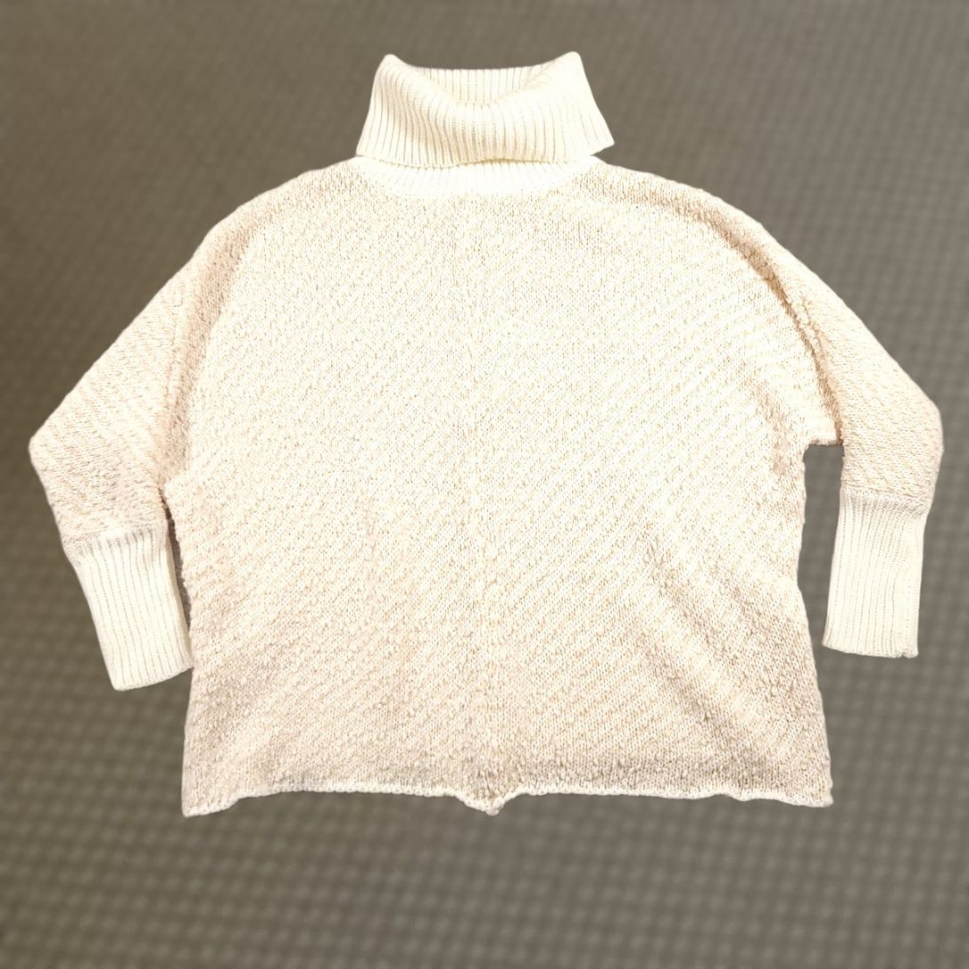 Madison Moon & Madison Sweater Womens Small Turtleneck Pullover Soft Knit Ivory Cozy Modern Oversized Dolman Sleeve N/A Size S / US 4 / IT 40 - 1 Thumbnail
