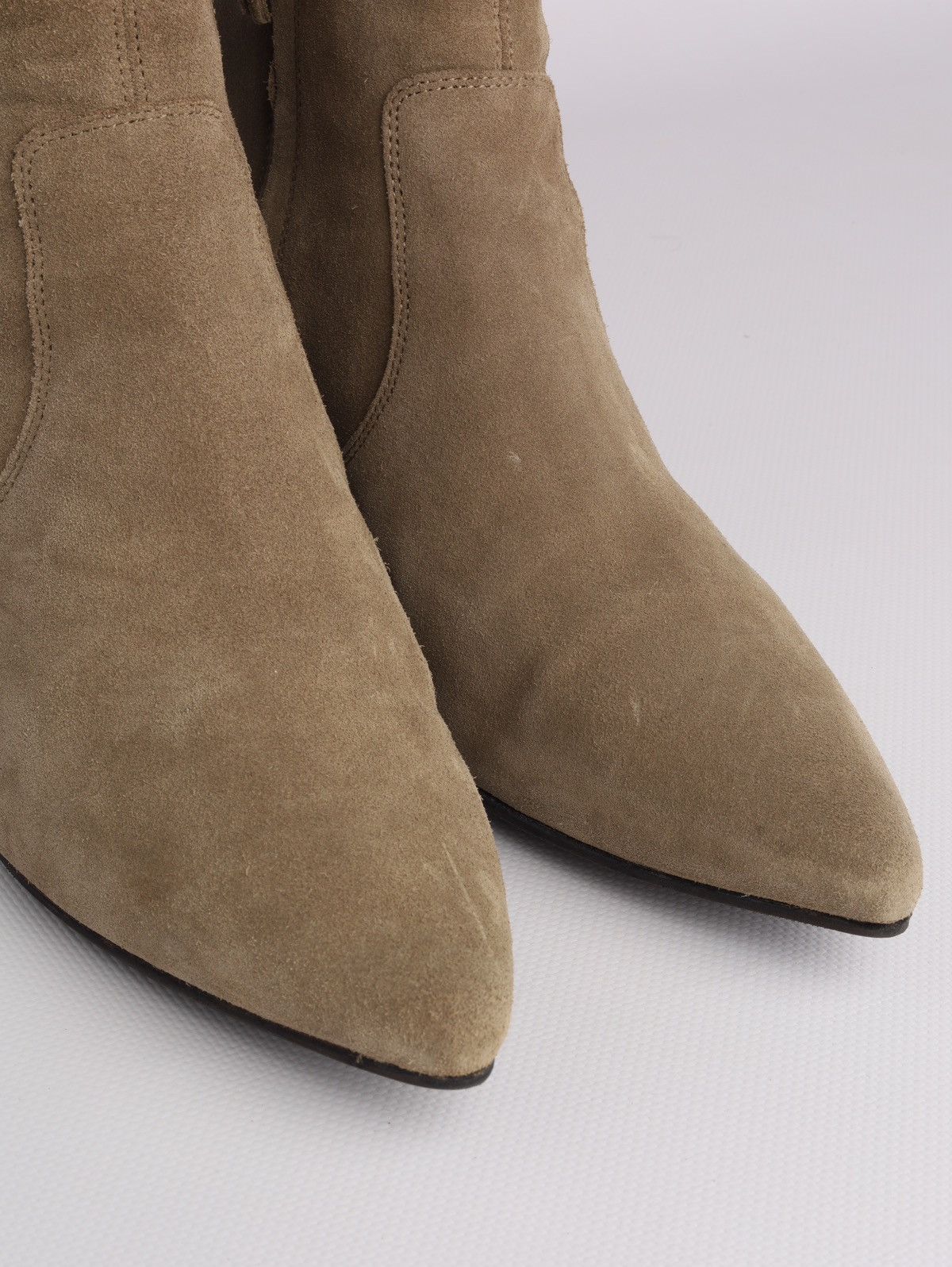 Isabel Marant Isabel Marant Suede Beige Olive Heel Shoes Boots Deone Ankle Size US 7 / IT 37 - 12 Thumbnail