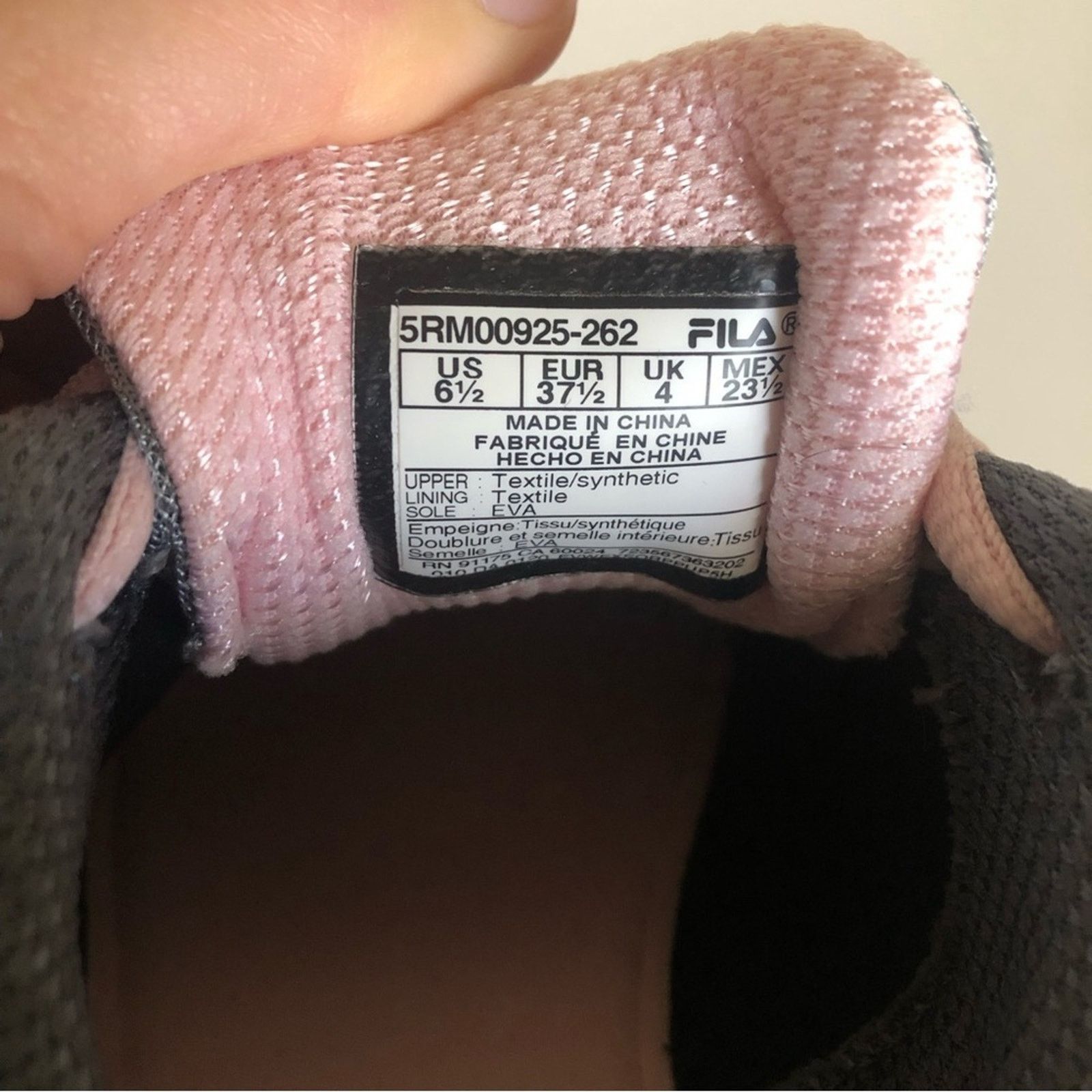 Fila Fila Speedstride Mesh Gray Pink Sneaker Running Tennis Shoes Size US 6.5 / IT 36.5 - 3 Thumbnail