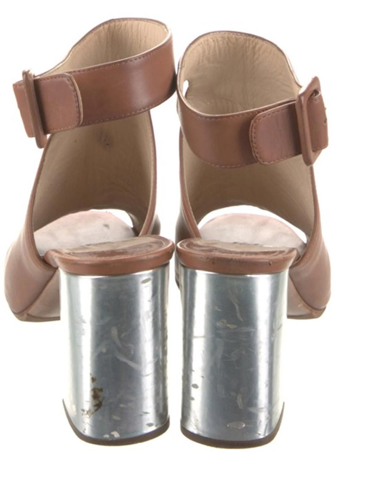 Prada Prada Leather Sandals - SIZE 7 Size US 7 / IT 37 - 4 Thumbnail