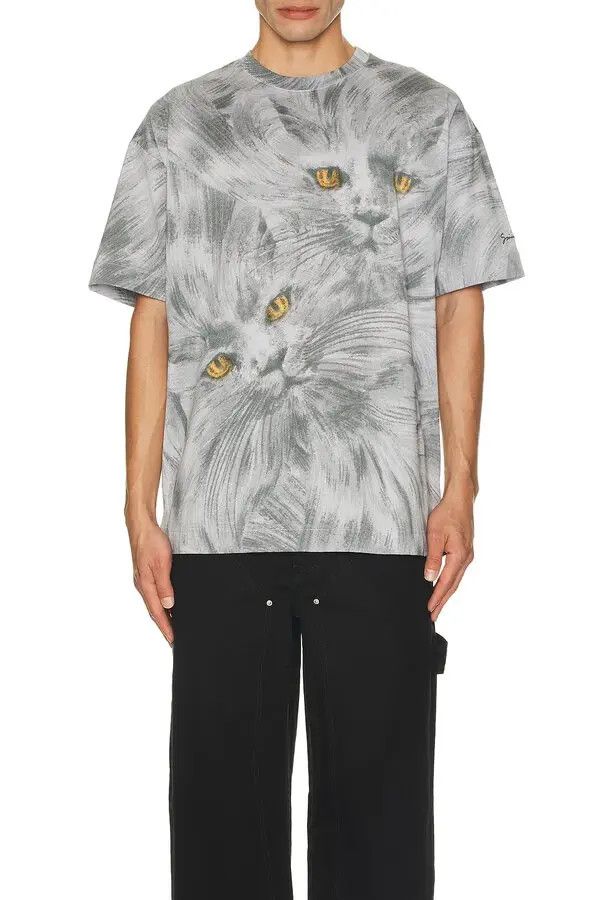 Givenchy o1n1vont0326 Cat Heads T-Shirt in Multicolor Size US XS / EU 42 / 0 - 3 Thumbnail