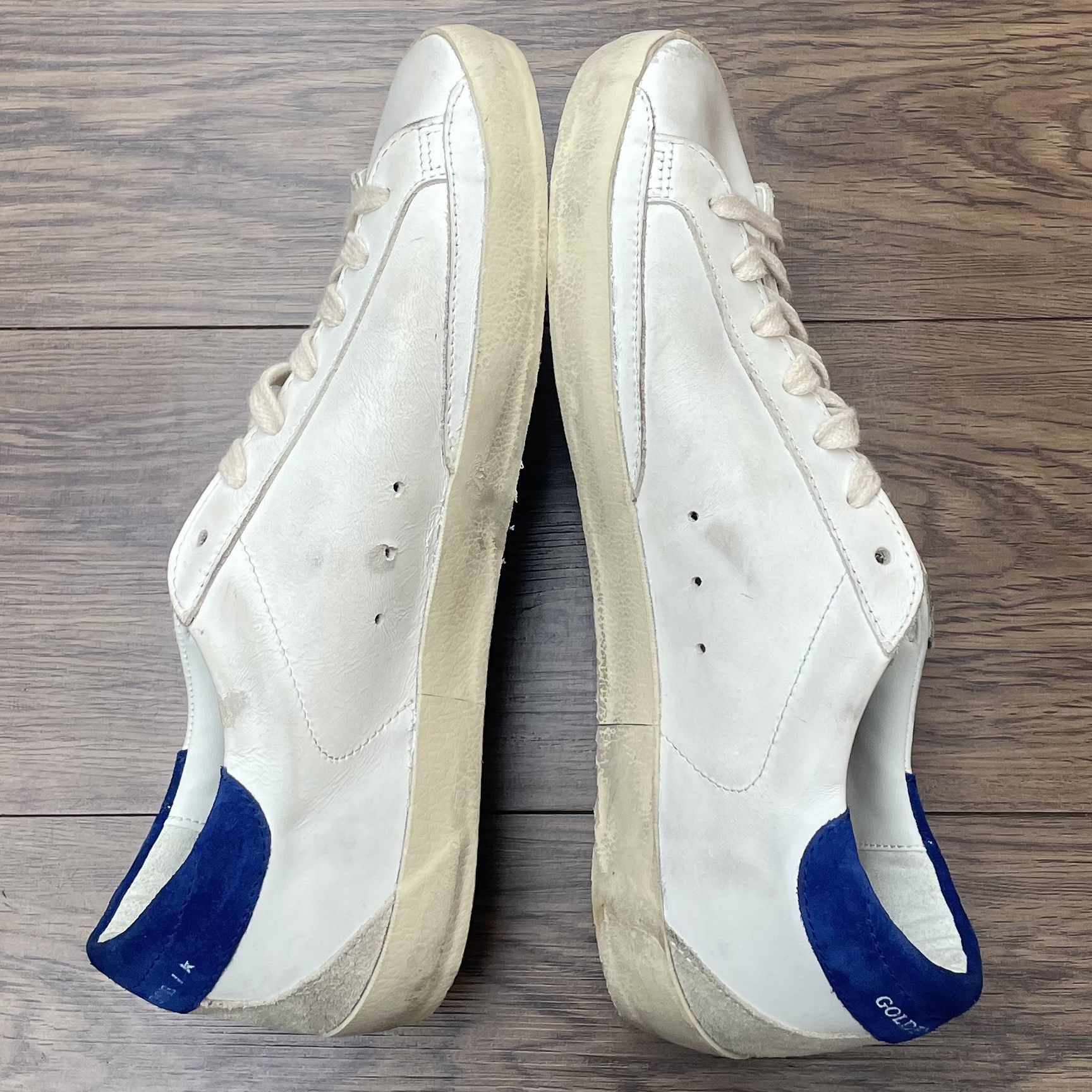 Golden Goose Golden Goose Super-Star Distressed Leather Sneakers Size US 8 / EU 41 - 3 Thumbnail