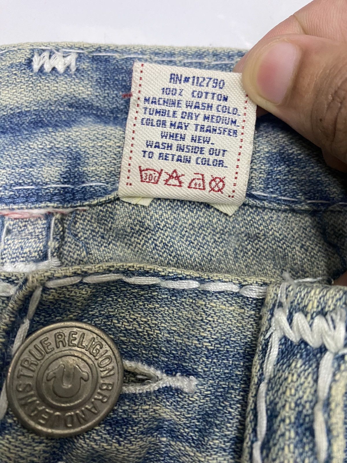 If Six Was Nine × Japanese Brand × True Religion 🔥BAGGY TRUE RELIGION DISTRESSED DENIM JEANS Size US 33 - 9 Thumbnail