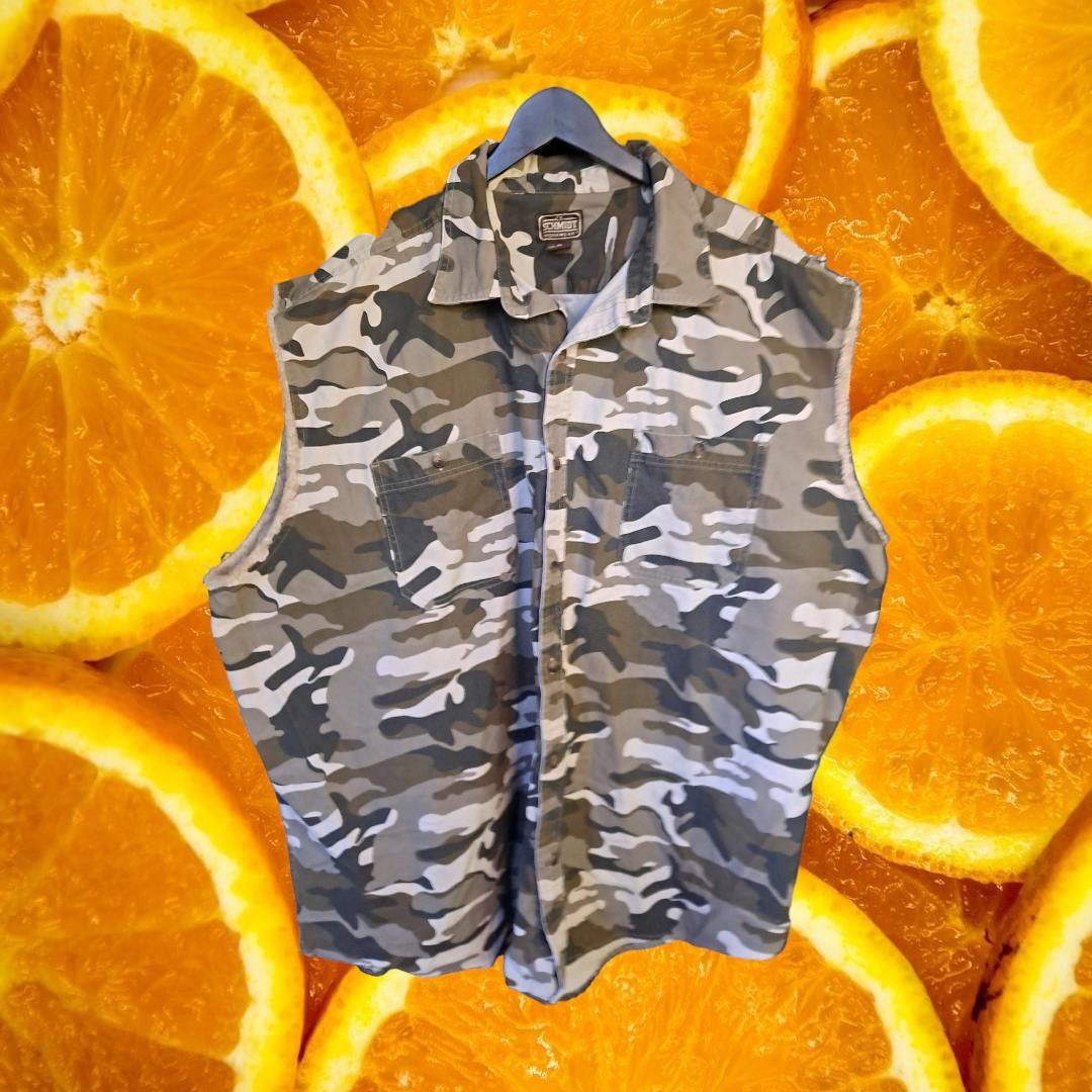 Other Schmidt Workwear Camo Sleeveless Button Up Shirt Size 4X Size ONE SIZE - 1 Thumbnail