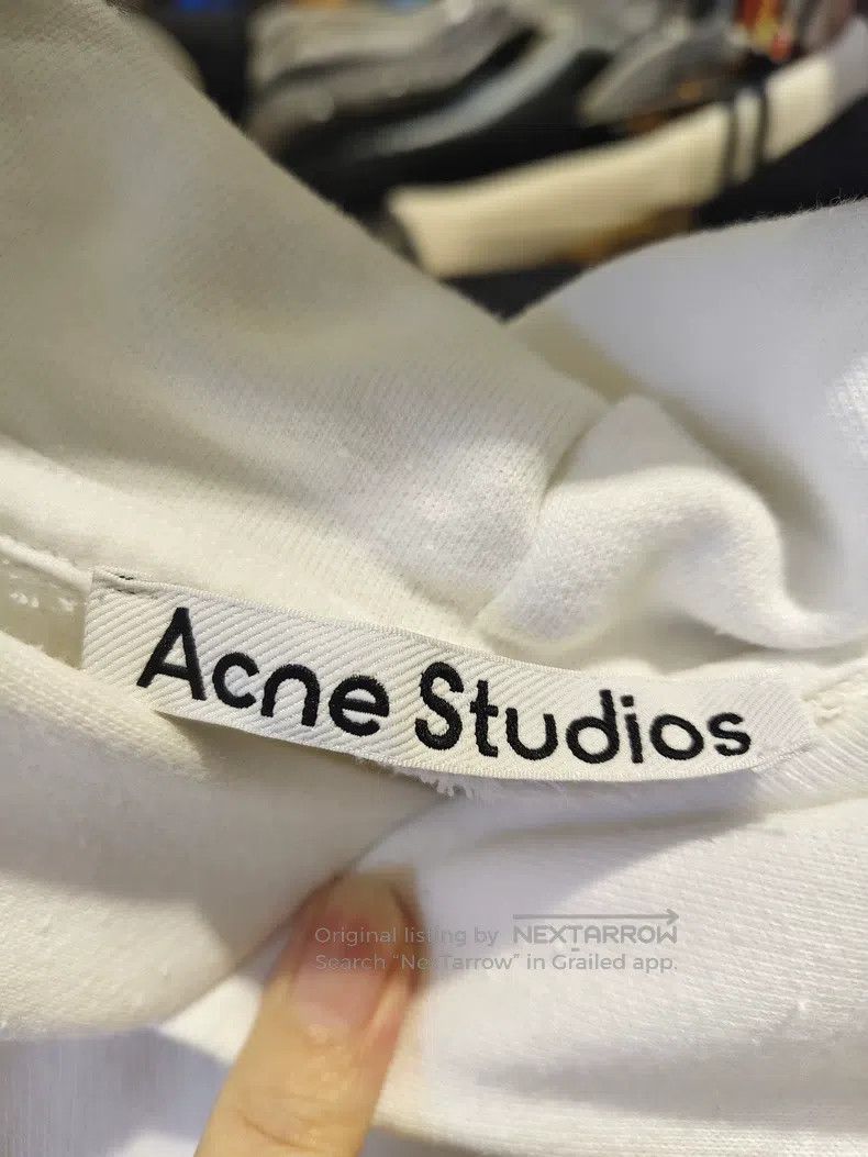 Acne Studios Acne Studios White Distressed Hooded Sweatshirt Size US XL / EU 56 / 4 - 3 Thumbnail