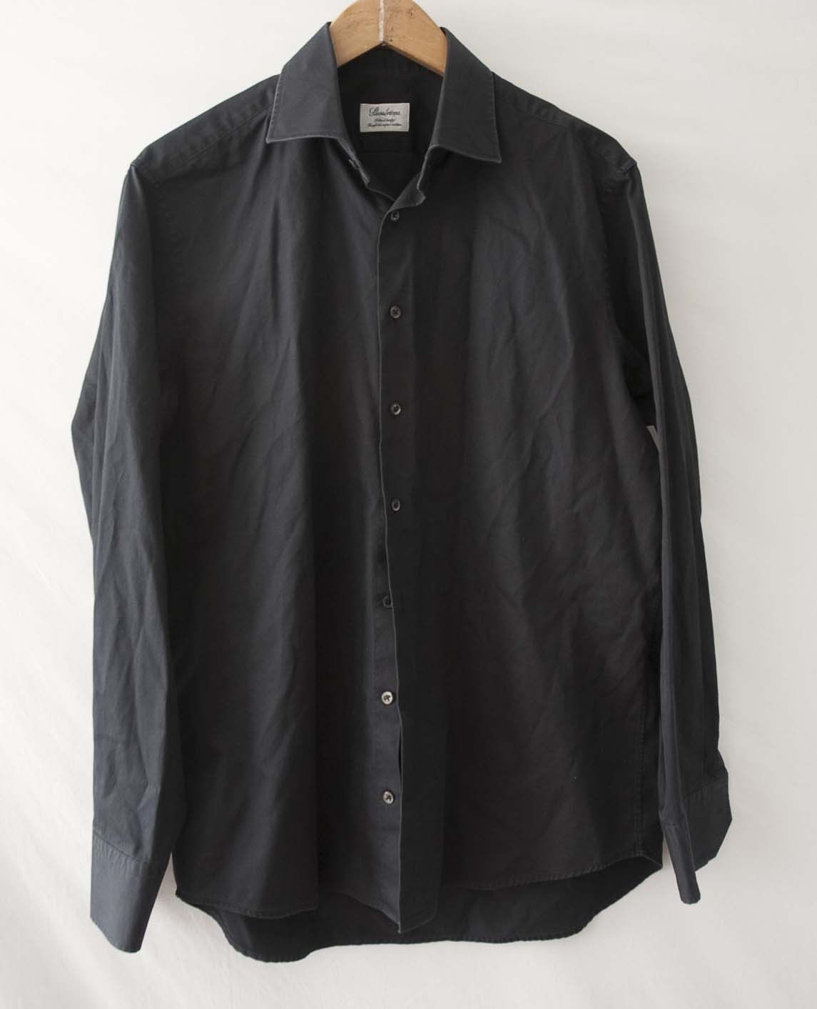 Strenstroms Stenstroms Shirt Fitted Body Size 16.5/42 Black Size 42R - 2 Thumbnail