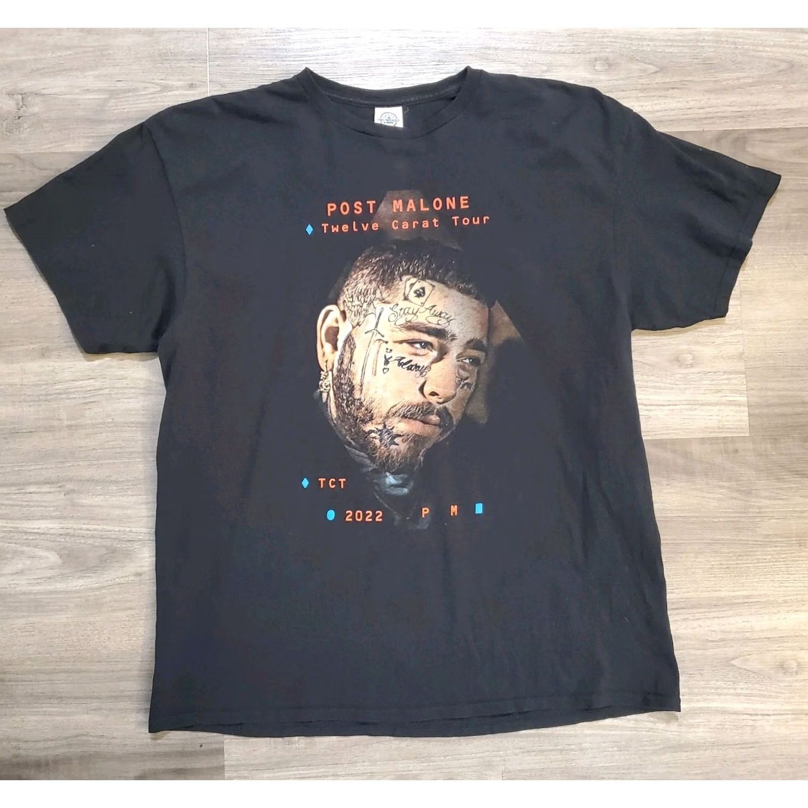 Vintage VINTAGE Post Malone Twelve Carat Tour 2022 Double-Sided Concert T Shirt XL Black Size US XL / EU 56 / 4 - 2 Thumbnail