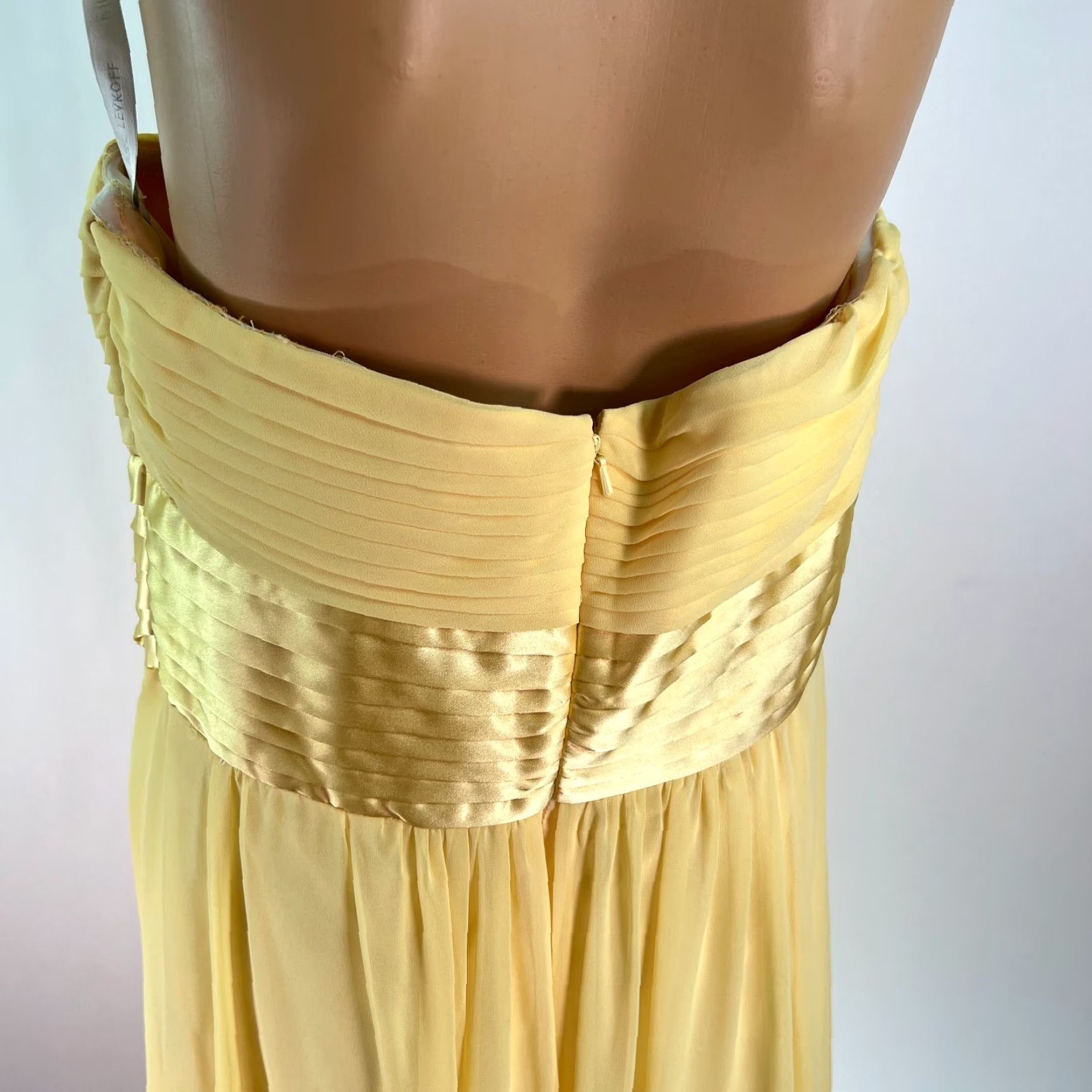 Vintage Bill Levkoff Dress Womens Strapless Yellow Wedding Bridesmaid Maxi Size 12 Size XL / US 12-14 / IT 48-50 - 5 Thumbnail