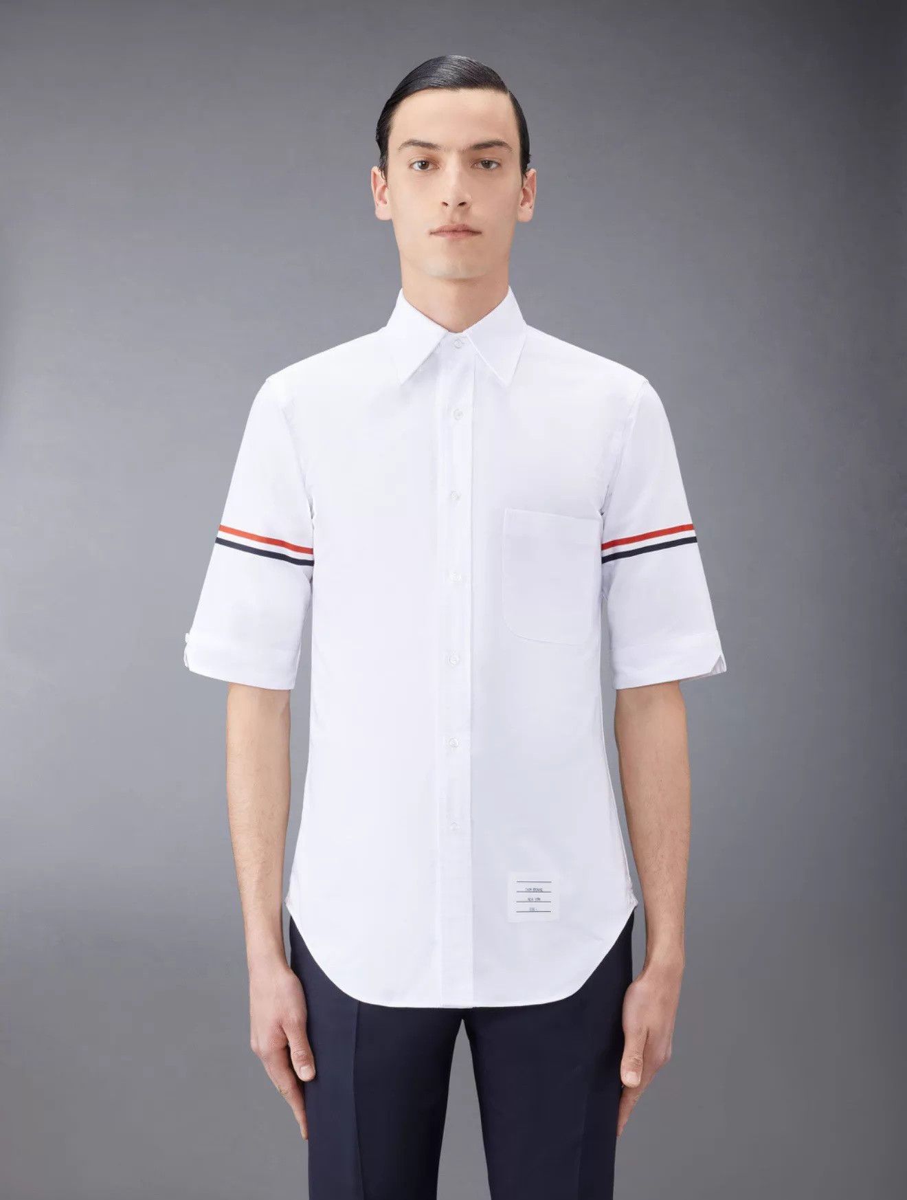 Thom Browne Thom Browne Men's Short Sleeve Oxford Shirt White 5 Size US XXL / EU 58 / 5 - 6 Thumbnail