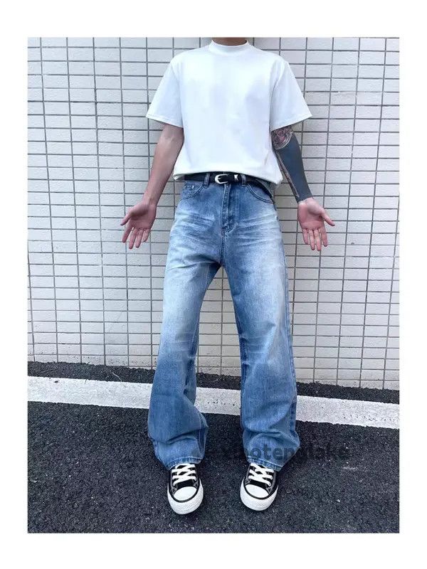 Jean Unisex washed faded cleanfit yuppie y2k loose jeans Size US 32 / EU 48 - 1 Thumbnail