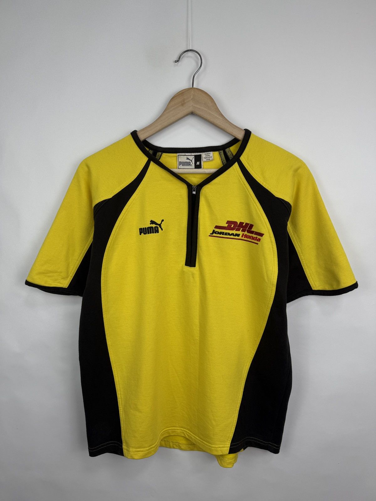 Puma 🇮🇪 Vintage 90s Jordan Honda F1 Team Puma DHL Deutsche Post Size US M / EU 48-50 / 2 - 3 Thumbnail