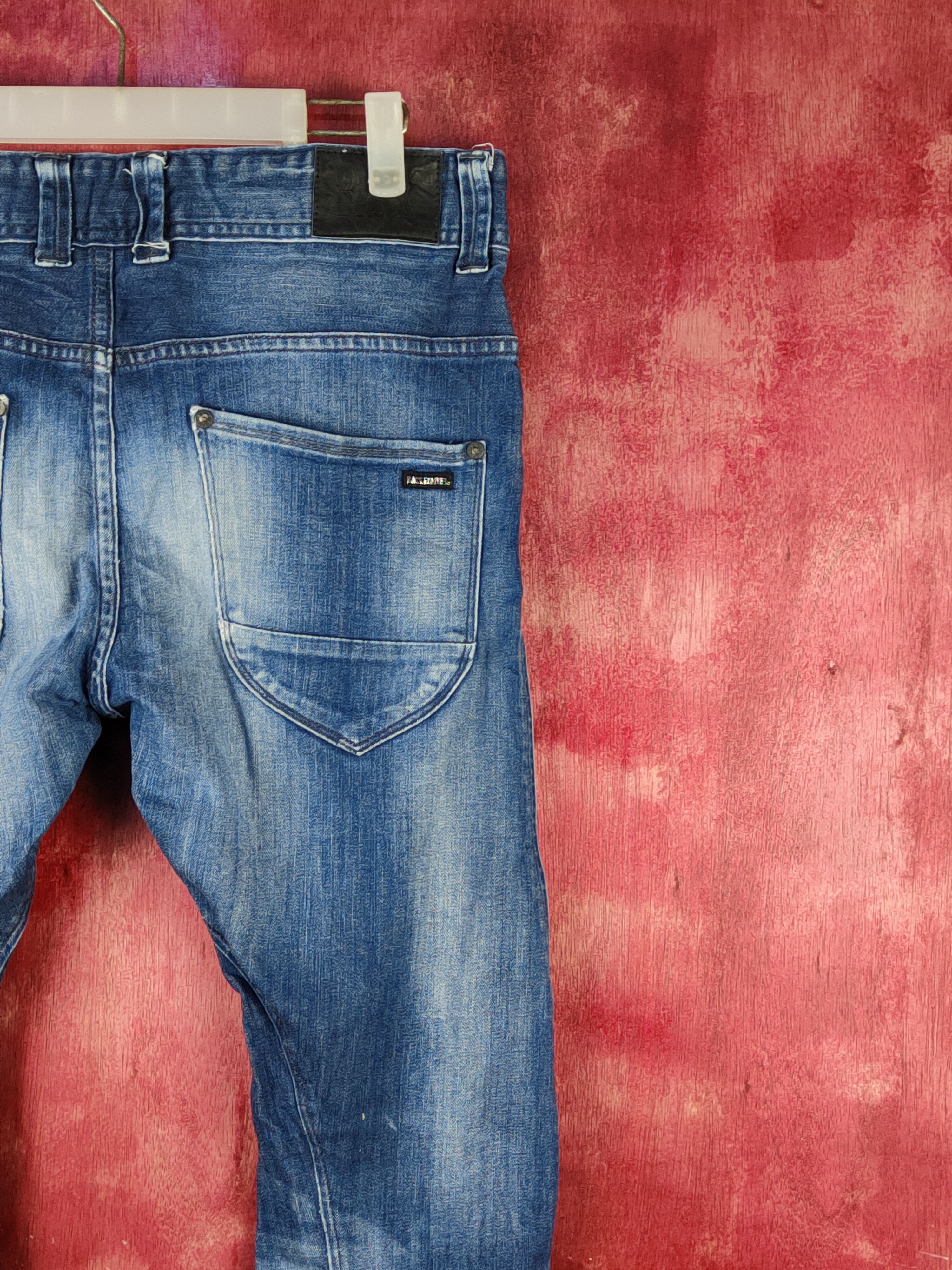 Japanese Brand Back Number-Black Dark Blue Faded Multipocket Denim #S1599 Size US 30 / EU 46 - 12 Thumbnail