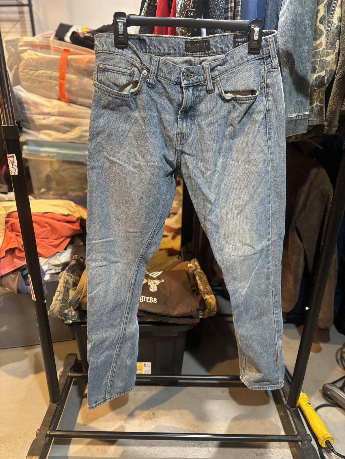 Bullhead Denim Co. Bullhead Light Blue Skinny Jeans 29x30 Size US 29 - 1 Thumbnail