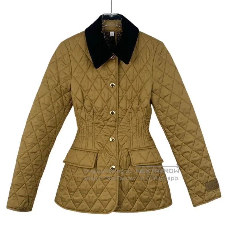 Burberry Women's Brown Quilted Cotton Jacket.