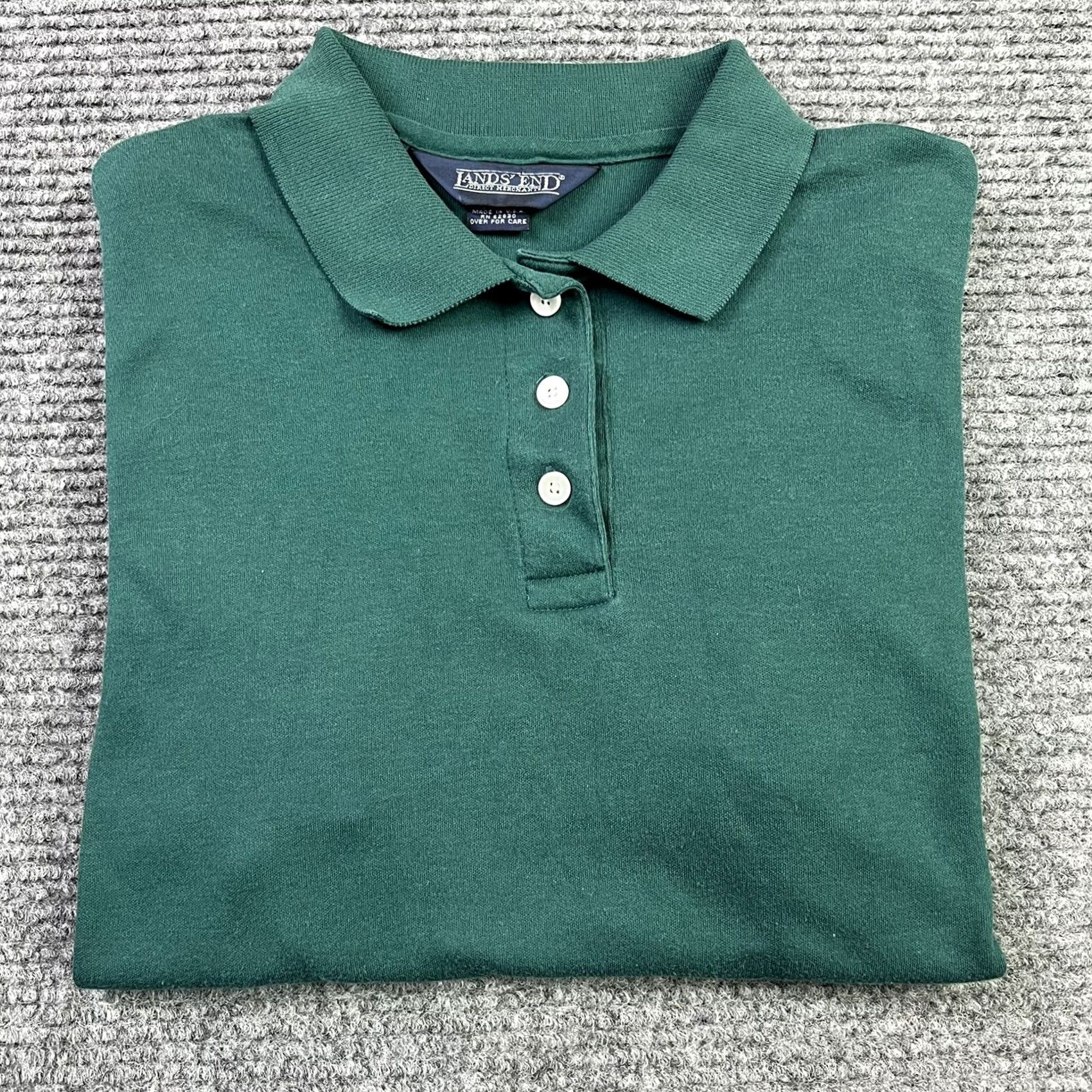Lands' End VINTAGE Lands' End Polo Shirt Women's M Short Sleeve Green USA Polo Shirt Size M / US 6-8 / IT 42-44 - 7 Thumbnail