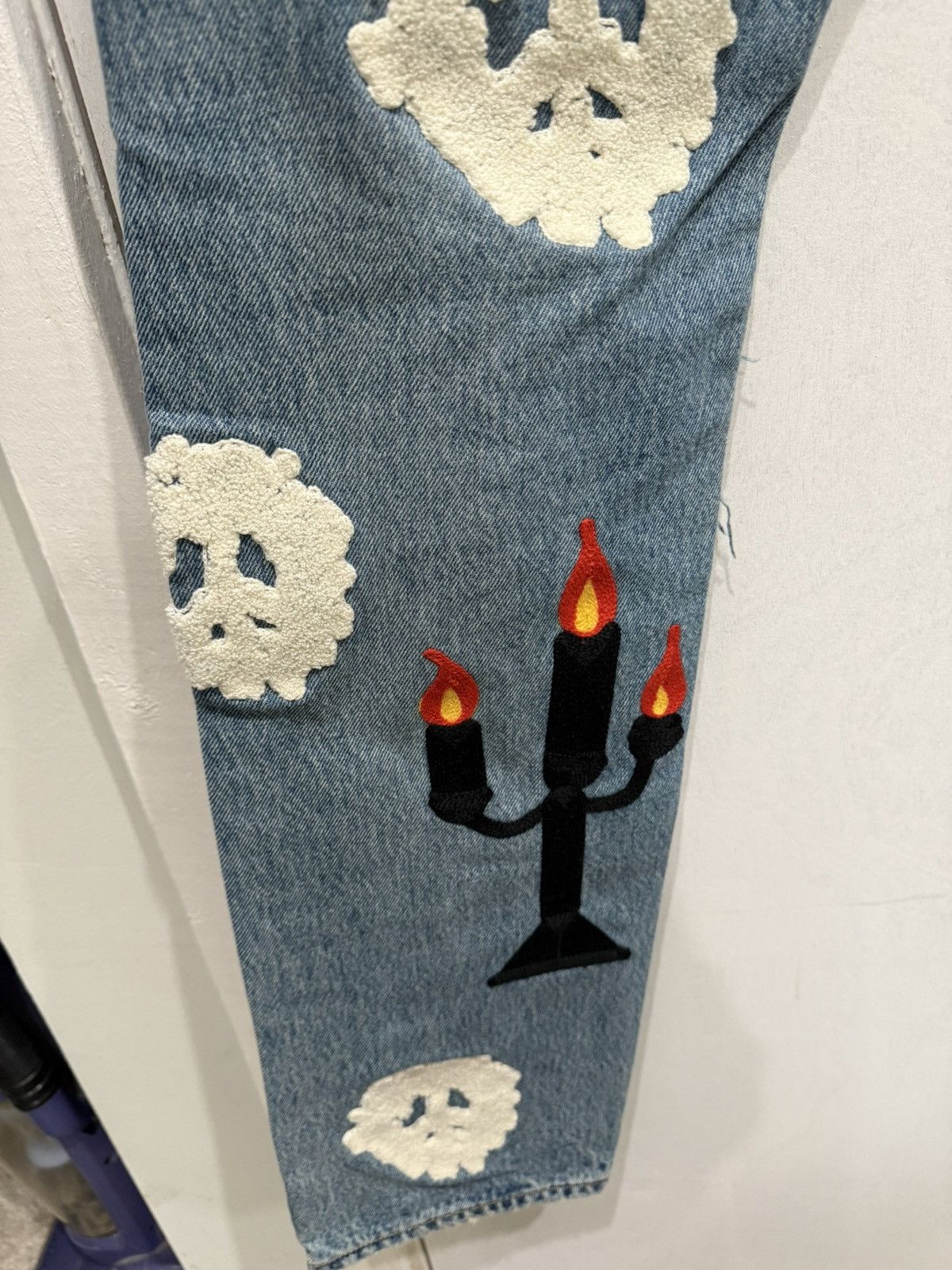 DENIM TEARS × Virgil Abloh Virgil Abloh Denim Tears 'Message in a Tear' Size US 29 - 19 Thumbnail