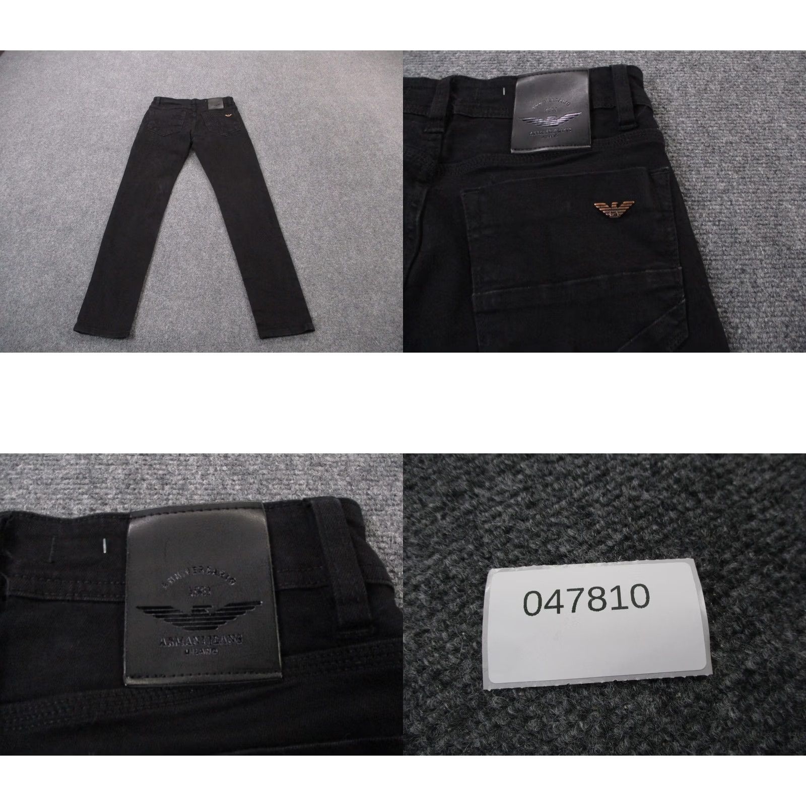 Emporio Armani Emporio Armani Jeans Mens 30 Black Denim Straight Designer Casual Slim Jeans Regular Boys? Size US 29 - 9 Thumbnail